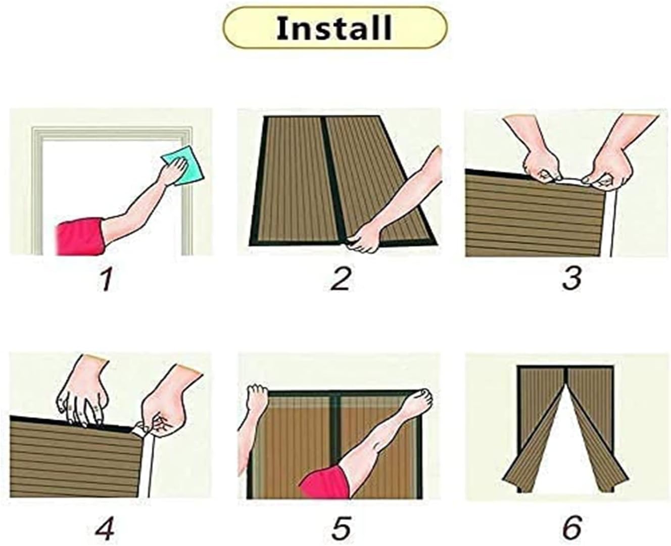  Magnetic Mosquito Net Window, Anti-Insect Curtain, Self Adhesive Mesh Curtain Magnetic Door, Mosquito Net Door Window Without Drilling