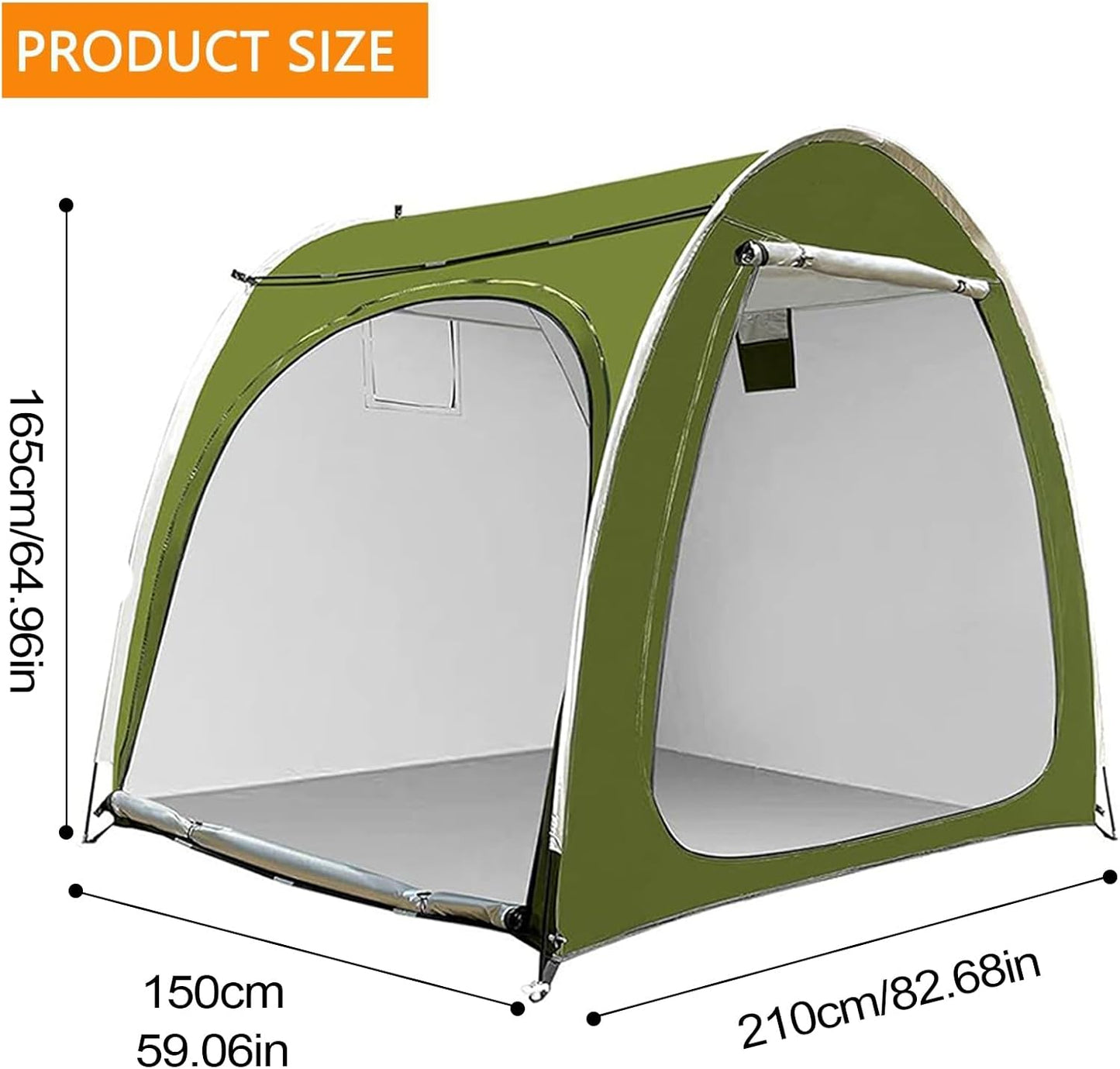 GENERIC Tente De Rangement Pour Vélo, Housse De Moto Portable – Tente De Rangement D'extérieur Résistante Aux Intempéries Avec Double Entrée Pour Jardin, Pelouse, Camping, Arrière-cour