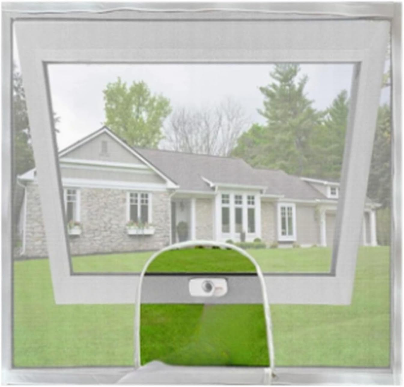  Filet De Ventilation Personnalisable Pour Fenêtre Facile à Installer Avec Fermetures éclair - Design D'ouverture En Fibre De Verre - Filet De Ventilation - Outil D'installation Pour La Maison - Blanc