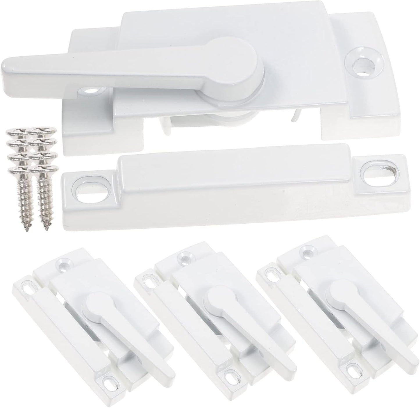  Gatuida Verrous De Fenêtre En Alliage De Zinc Blanc Lot De 4 Sécurité Et Protection Pour Fenêtres Coulissantes Verticales Vie Quotidienne