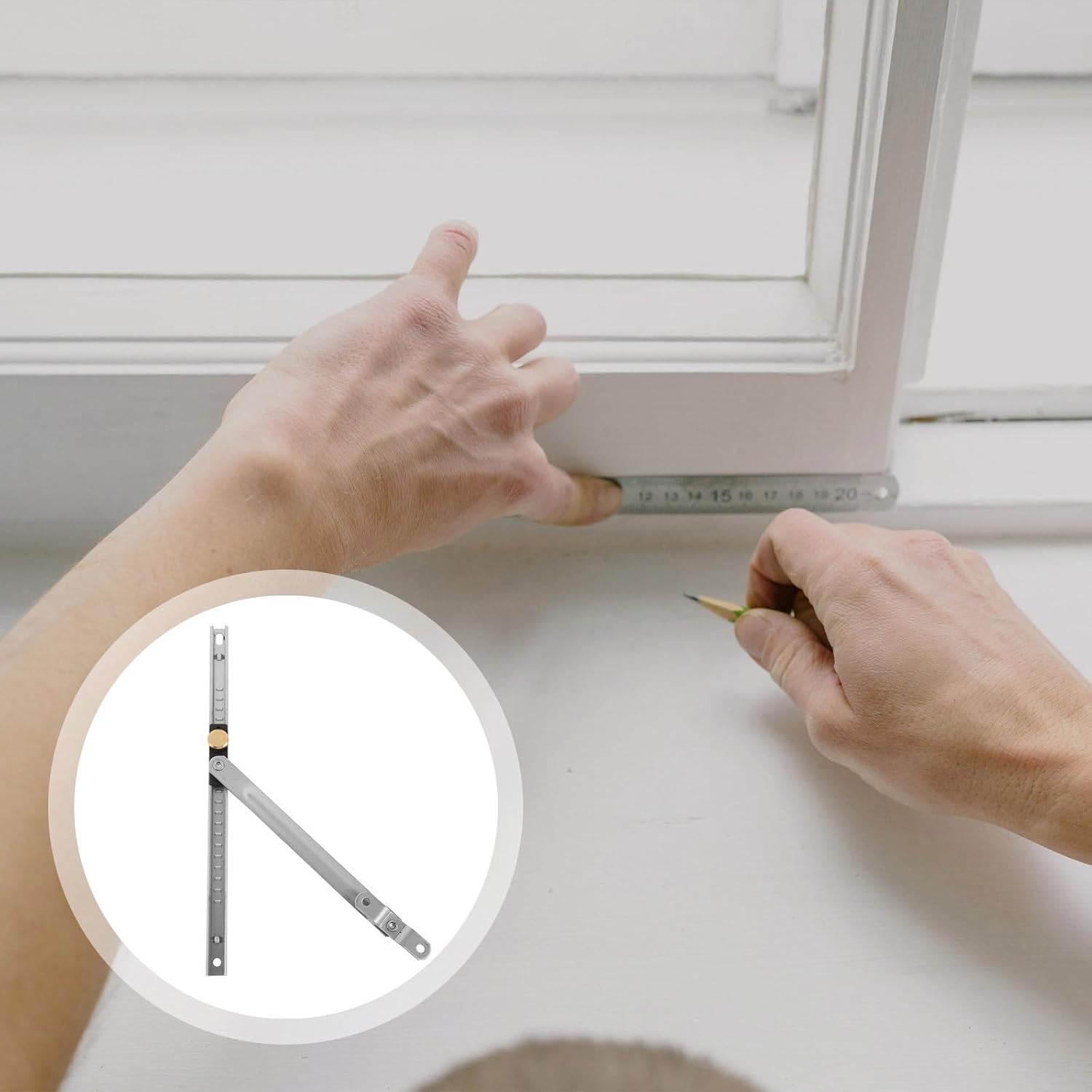  Artibetter Barre De Verrouillage En Acier Inoxydable Argenté Pour Fenêtre Coulissante, Limiteur D'ouverture Sécurisé Et Support Anti-chute Pour Plus De Sécurité