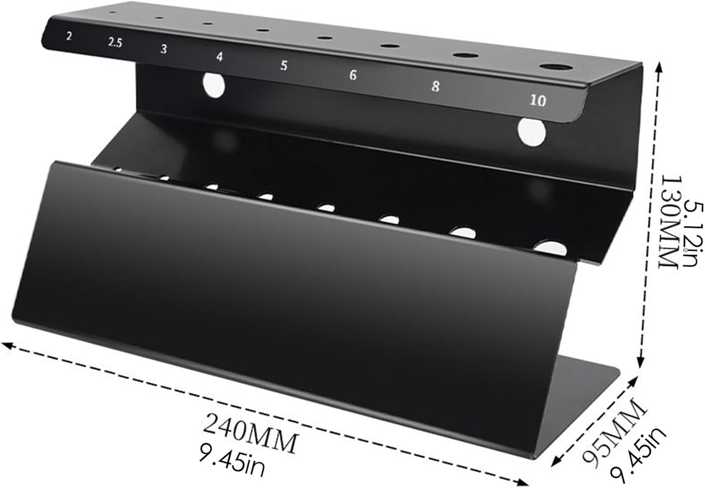  Organistes De Clés - Porte-clés Hexagonale Pour Le Support Mural, Acier Inoxydable Avec Stockage Compact, Porte-outil D'outil D'économie D'espace Pour Atelier, Garage, Réparation De Maison, Salon, 9,4