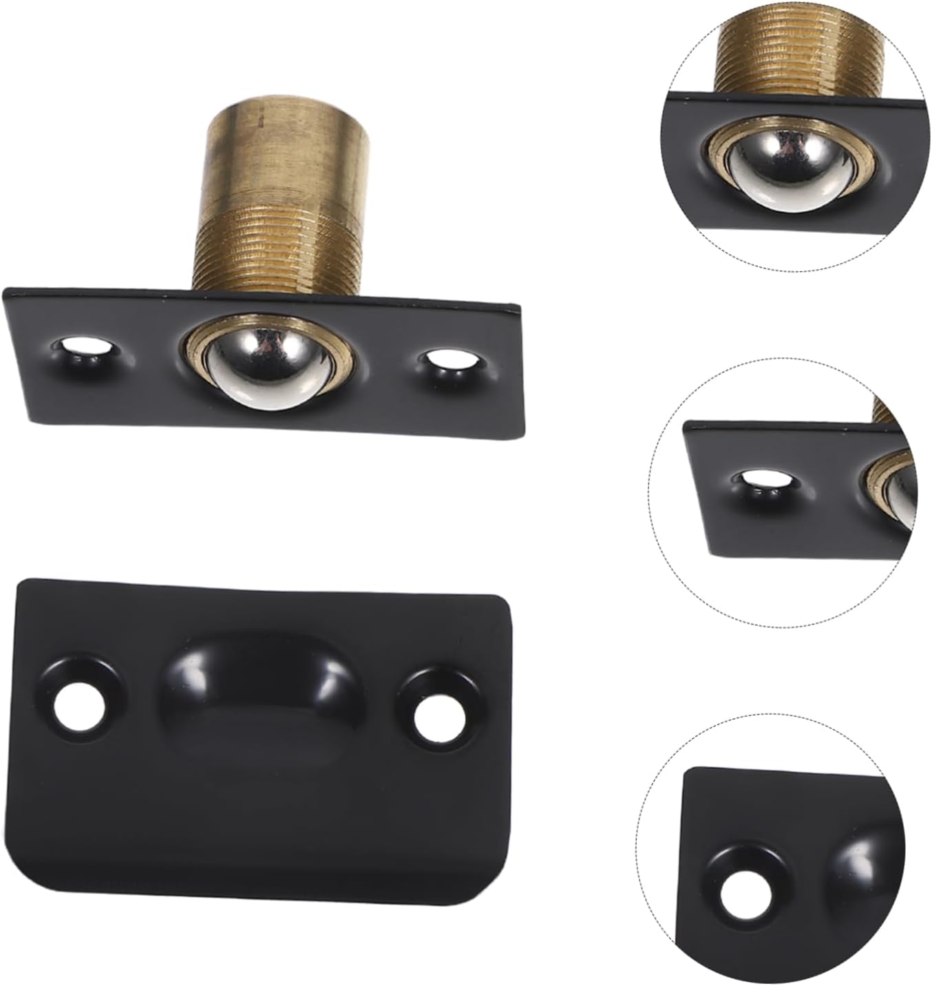  Jojofuny 4 Pack Adjustable Ball Latches With Plate For Closet Door Ball Latch For Cabinet Door Hardware Door Hardware With Strike