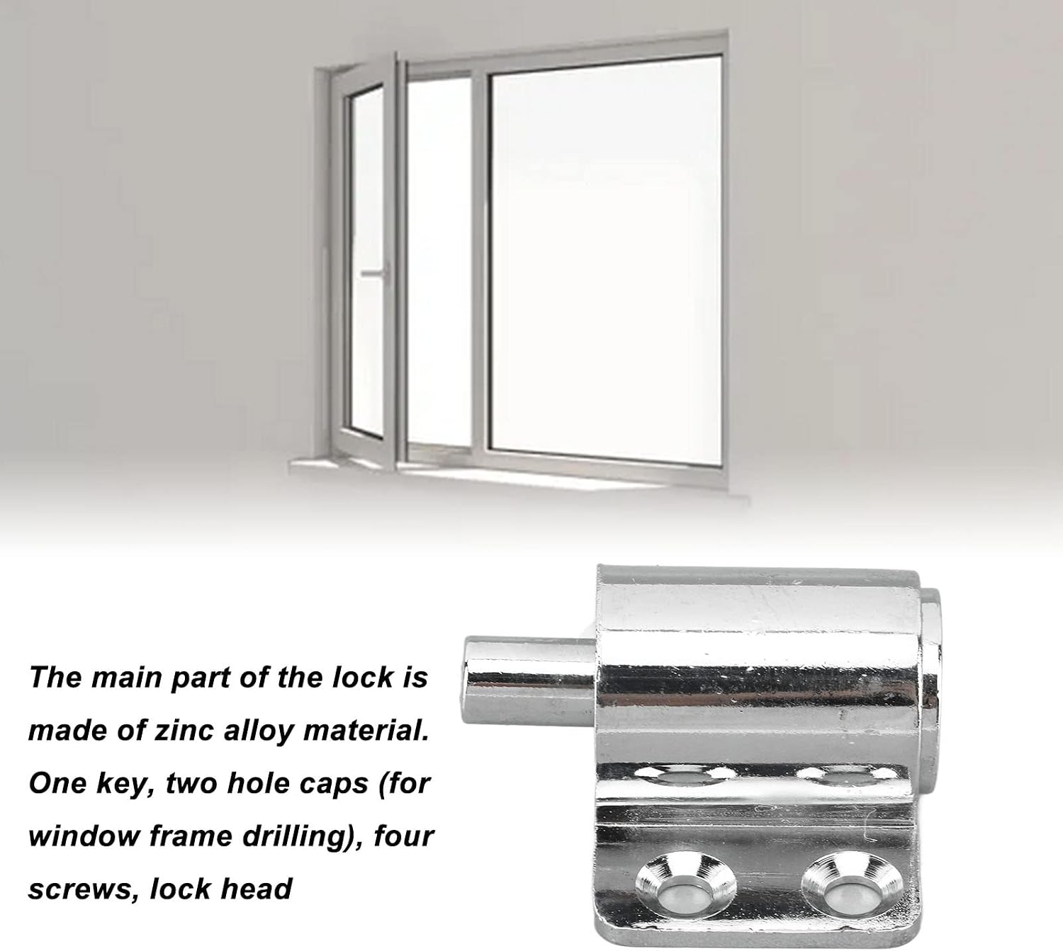  Verrou De Sécurité Pour Fenêtre Coulissante, Butée De Porte Antivol Réglable, Sécurité Enfant Pour Rails En Aluminium Et Acier