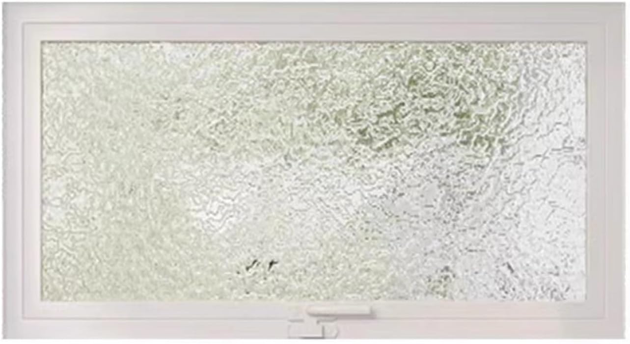  Rectangular Home Window, Ventilated Metal Frame Sliding Window Replacement, 360° Rotatable Tempered Glass Window For Basement, Garage, Bathroom (White, 50 X 30 Cm/19 Inches)