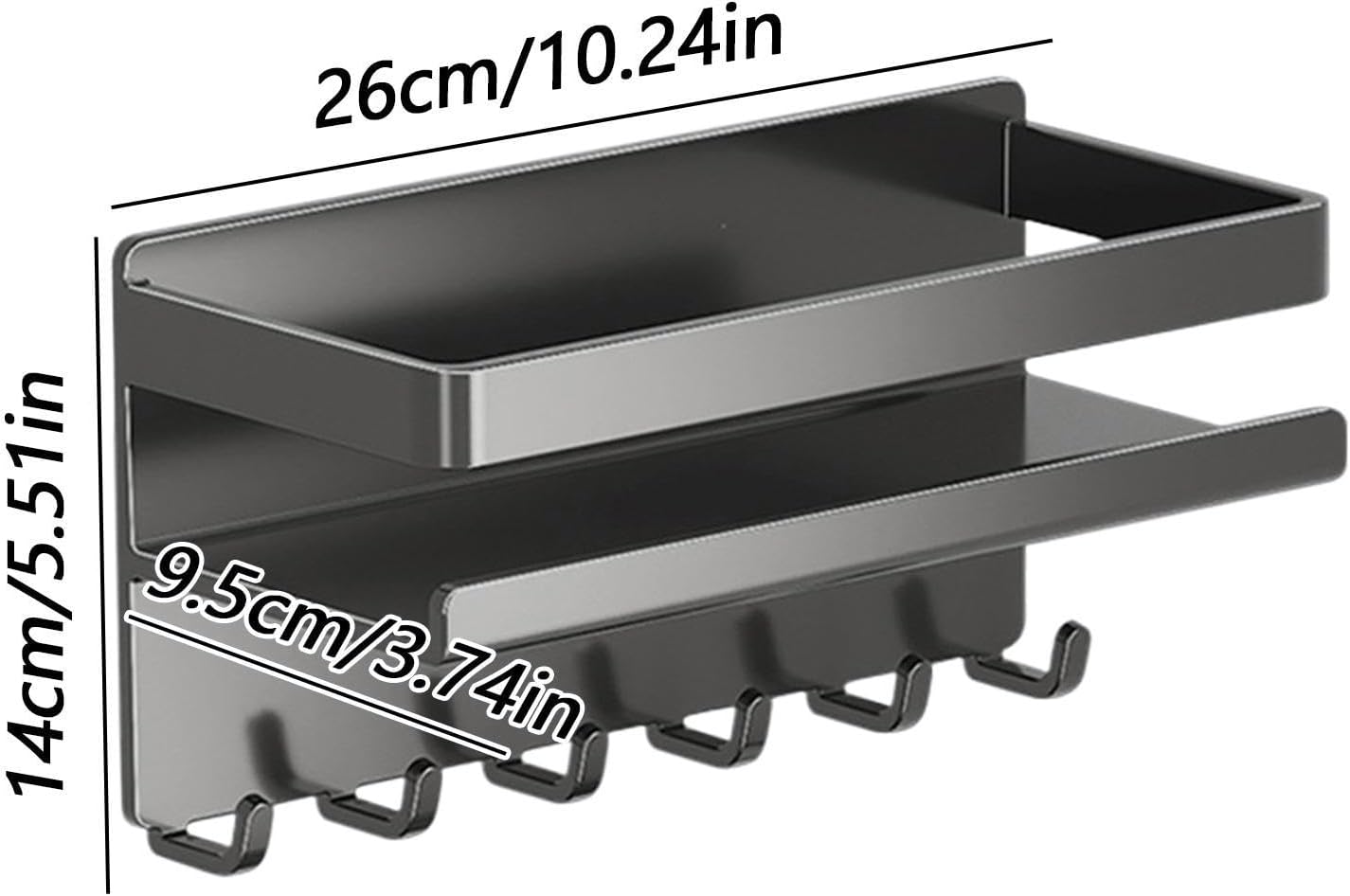  Organiseur Magnétique Pour Réfrigérateur – Support Mural Sans Perçage, Organisateur De Comptoir De Cuisine, Pour Garde-manger, Garage, Buanderie, Dortoir, Maison, Bureau, Casier, Camping-car, Porte De