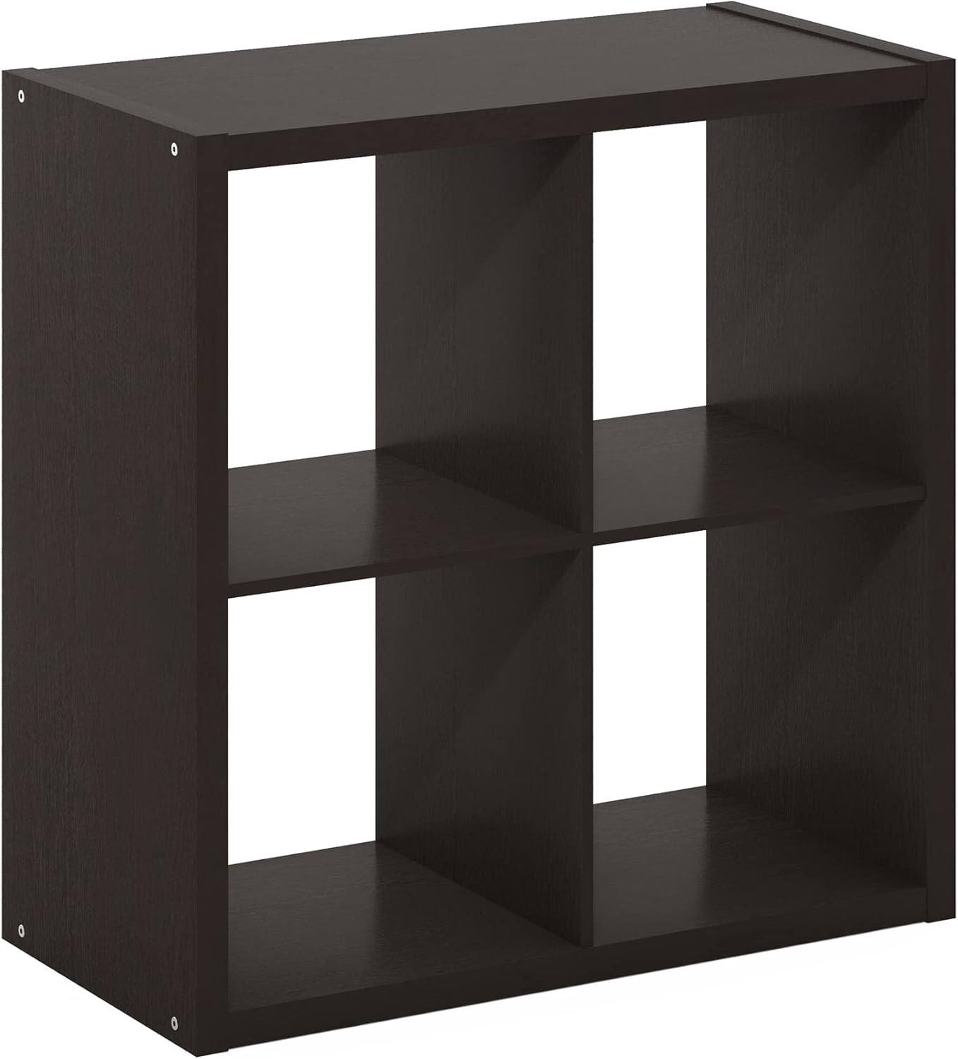  Furinno Cabine De Rangement Décorative à Dos Ouvert à 4 Cubes, Chêne Foncé