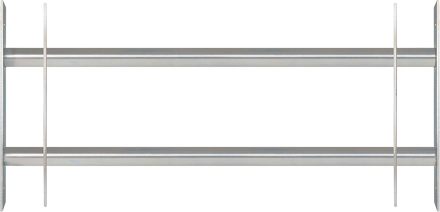 Alberts 563684 Secorino Basic Style Window Grille | Sliding For External Windows | Burglar Protection Grille | Galvanised In Blue | 300 X 700-1050 Mm