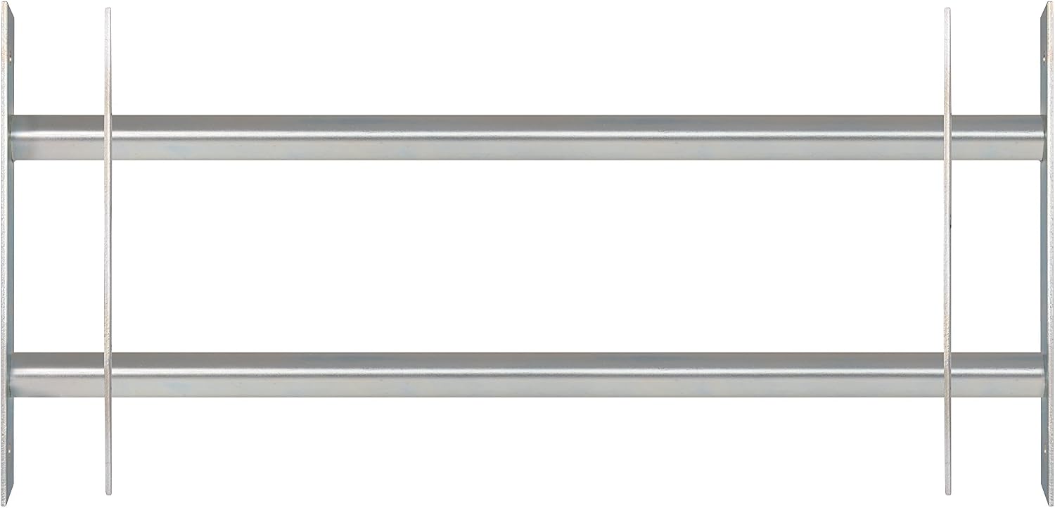  Alberts 563684 Secorino Basic Style Window Grille | Sliding For External Windows | Burglar Protection Grille | Galvanised In Blue | 300 X 700-1050 Mm