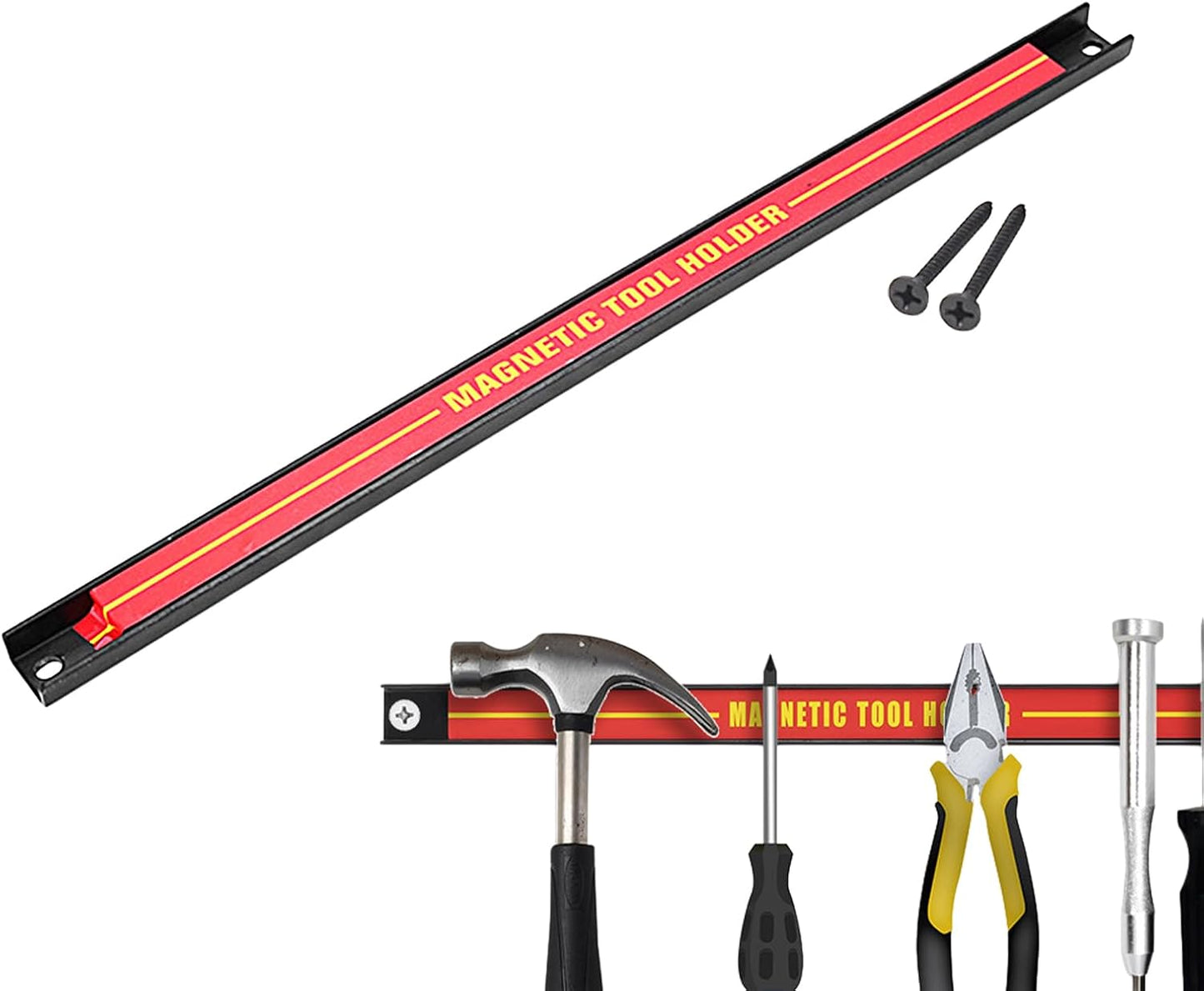  Barre Porte-outils Magnétique, Barre Magnétique Pour Outils, Porte-outils Mural, Grande Capacité, Organisateur D'outils Peu Encombrant Pour Atelier, Maison, Barre D'outils En Métal Pour Garage Ou