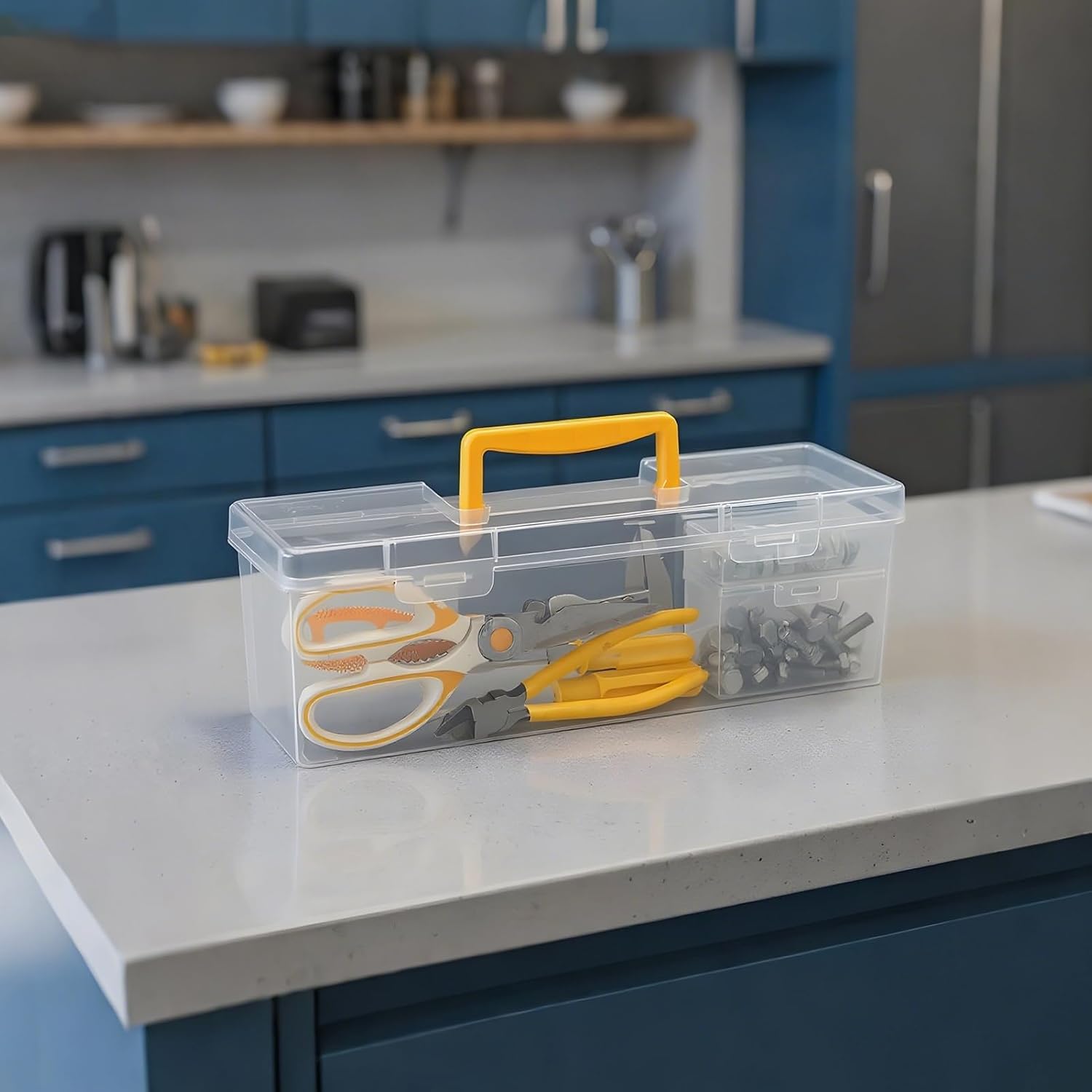  Boîte De Rangement Pour Petites Pièces, Boîtes à Outils, Boîtier Transparent à Compartiments Pour Pinces Tournevis Outils Électroniques