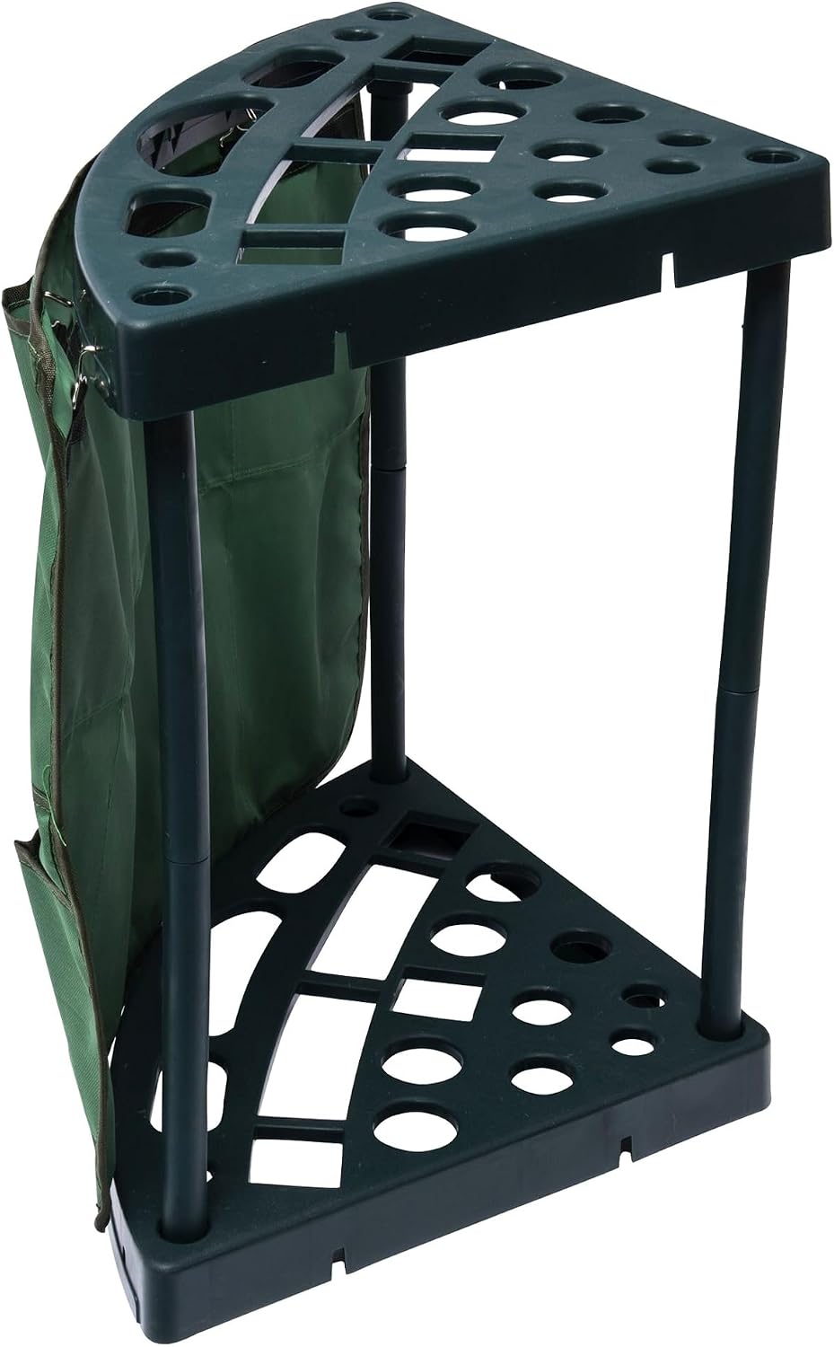  WERKA PRO Range Outils De Jardin D'Angle Avec Housse - Polypropylène - 8 Poches De Rangement - Fixation Murale - Dimensions 43 X 43 X 59 Cm - Couleur Verte