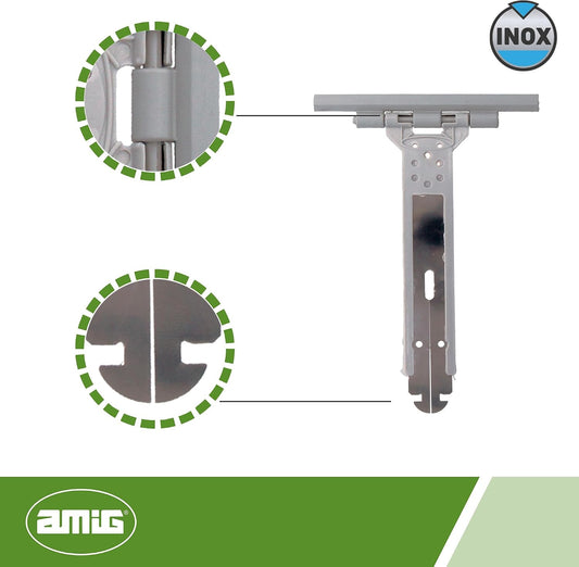  Amig - Sangle Pour Volet Roulant 150 Mm - Acier Inoxydable Et Polyamide - Lot De 4 - Installation Facile