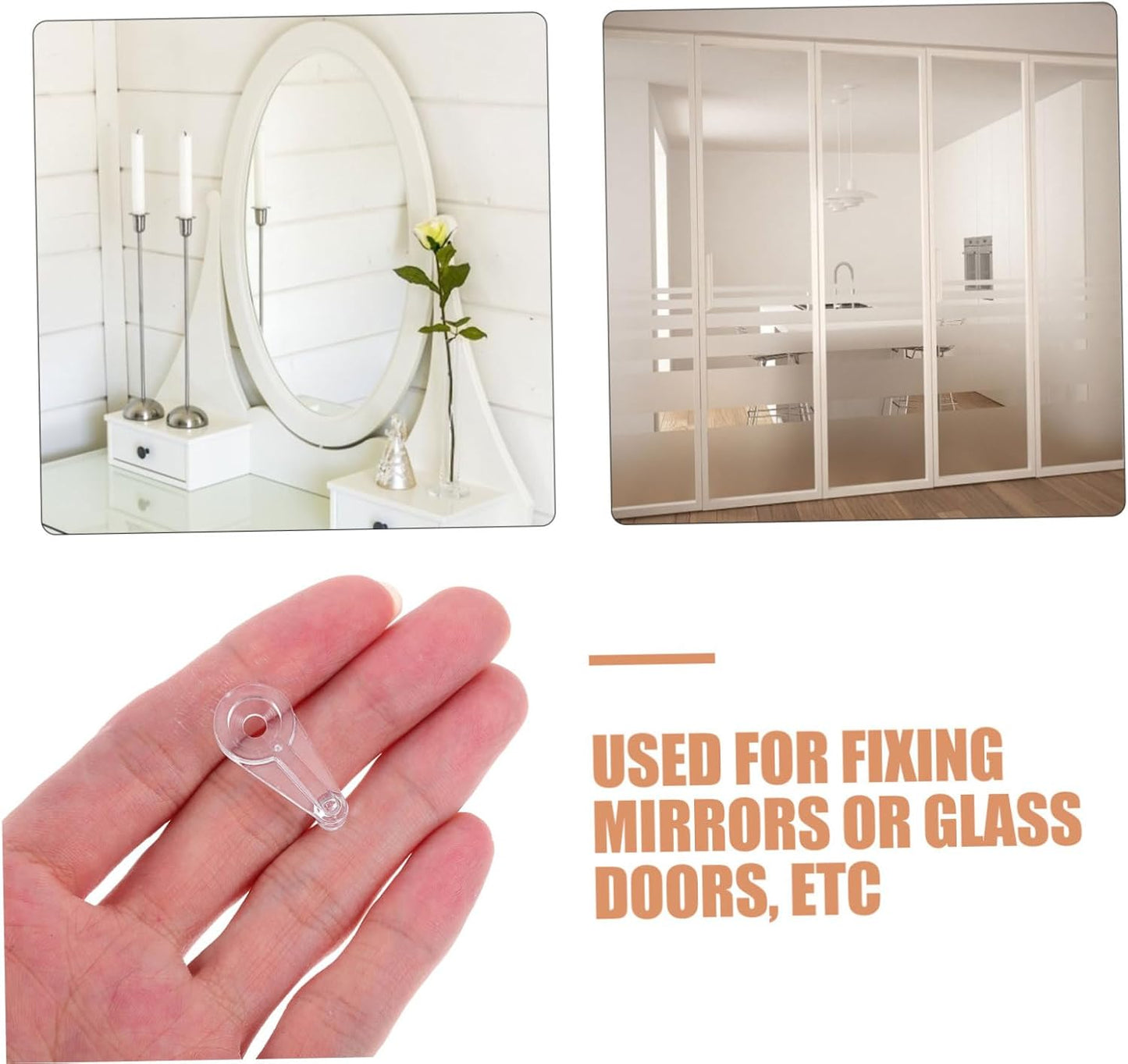  Angoily Pinces De Fixation Pour Tiroirs Clips De Fixation Pour Fenêtres 50 Pièces Pour Supports De Garde-robe En Verre Esthétiques Et Fonctionnels