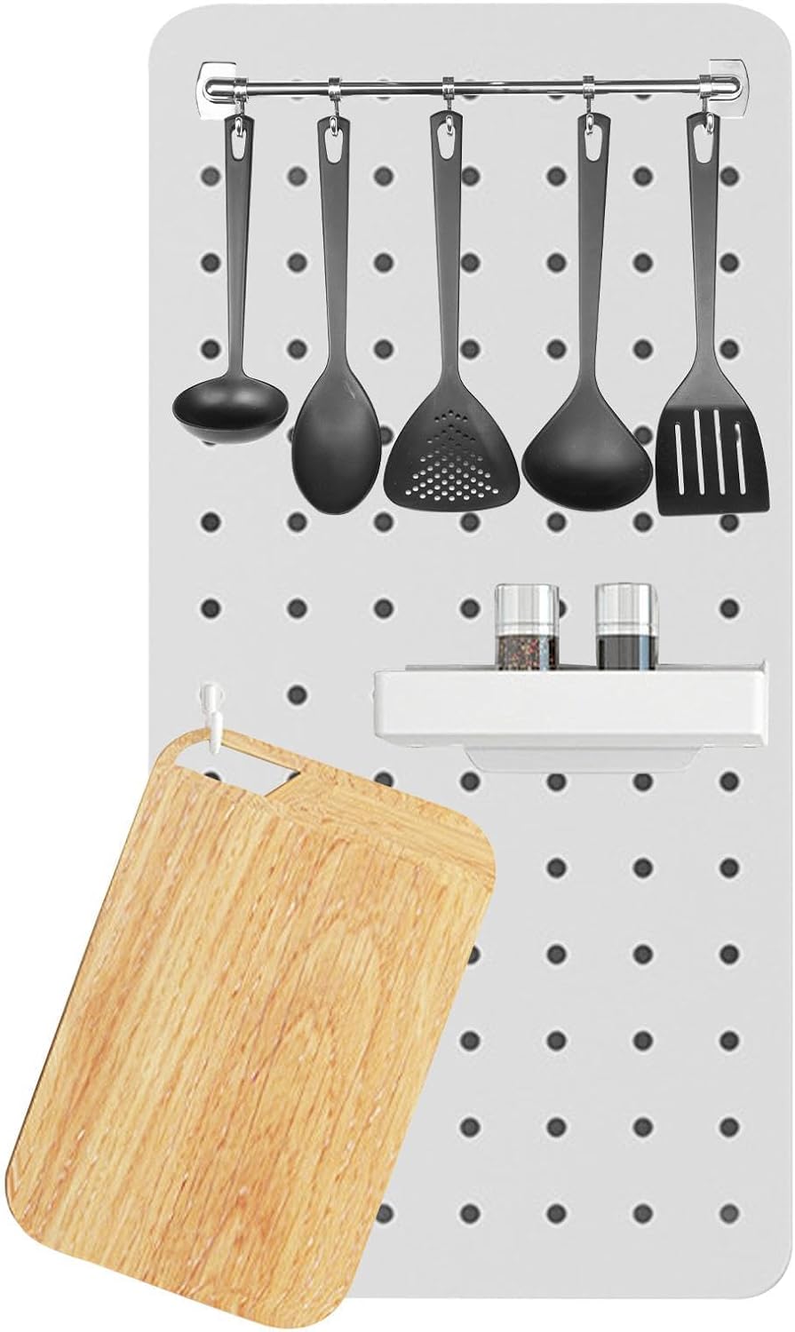  Panneaux Muraux En Panneau Perforé - Organisation Murale Pour Chambre à Coucher, économise De L'espace - Panneaux D'affichage Pour Garage, Atelier, étagère De Rangement Modulaire Robuste Pour Outils