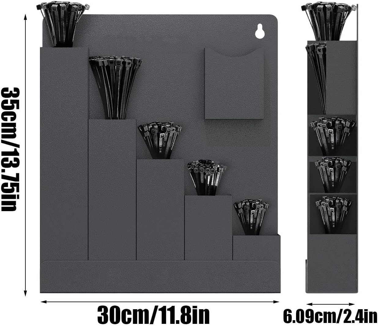  Support Mural Pour Brides, Rangement à 6 Compartiments, Support De Rangement Pour Colliers De Serrage | Pour Installateurs Propriétaires, Bureau, Bureau, Atelier, Garage, Chambre, Camping-car