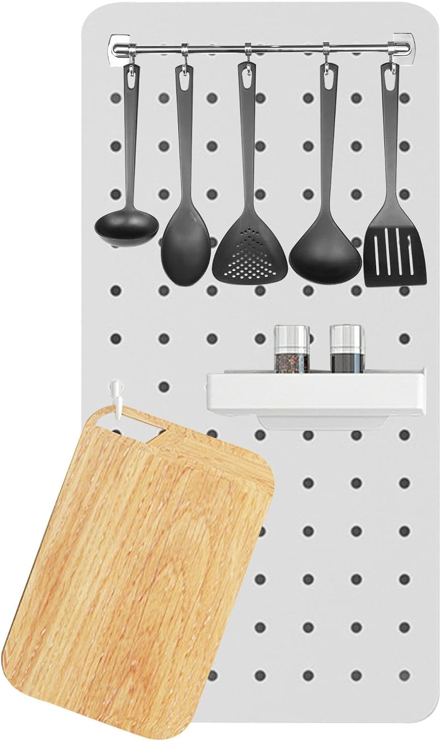  Panneau Perg De Rangement Mural, Panneaux D'organisateurs Muraux Perfoqués - Organisateur De Murs De De Cheville Multifonctionnelle,Pas De Panneaux De Rangement De Planches De Forage Pour écouteurs, S