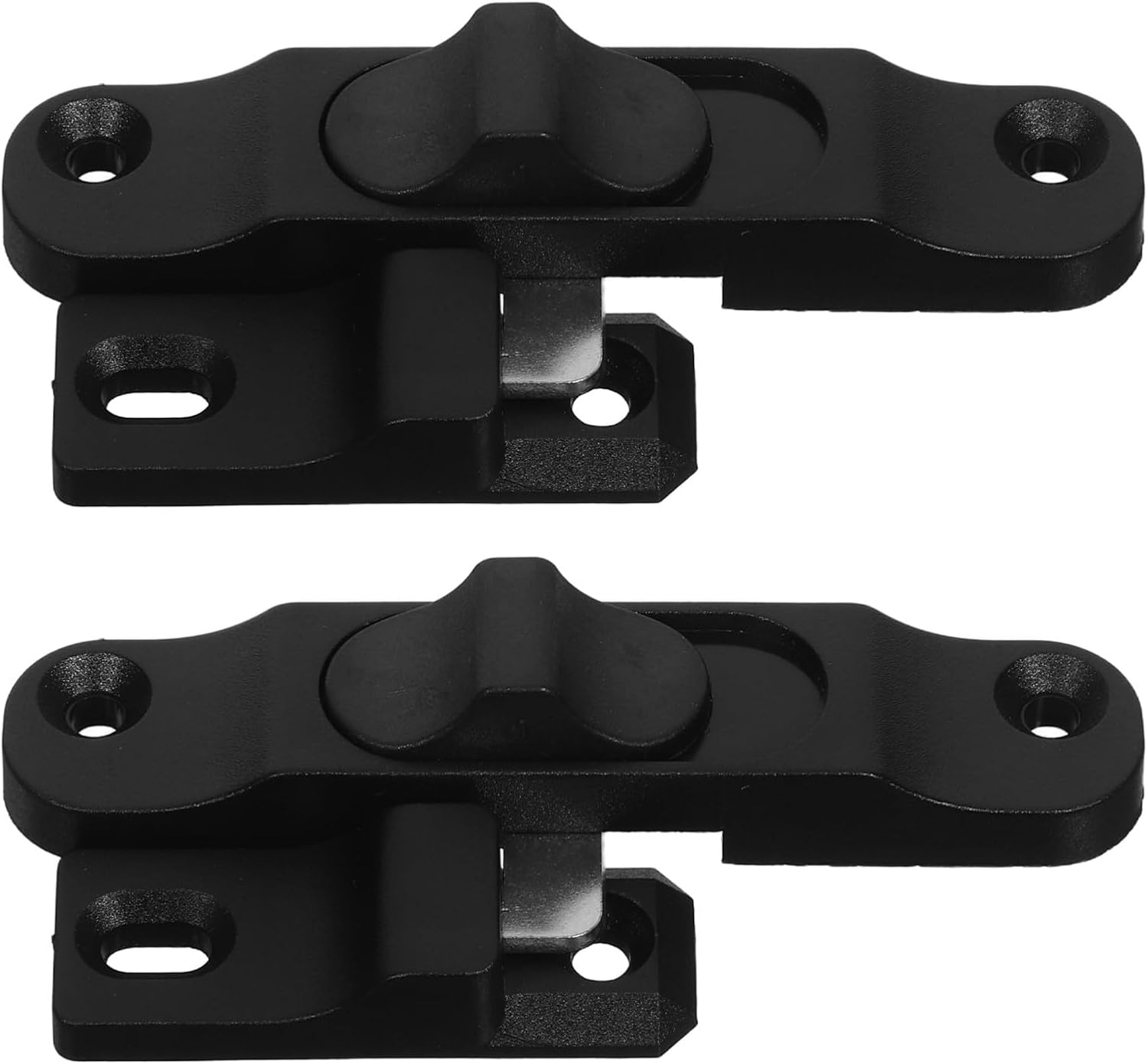  Angoily 2 Pièces Loquet De Sécurité Pour Porte Coulissante Verrou Plastique Pour Moustiquaire Et Fenêtre Verrouillage Anti-intrusion Pour Porte Patio Et Fenêtre Coulissante Facile à