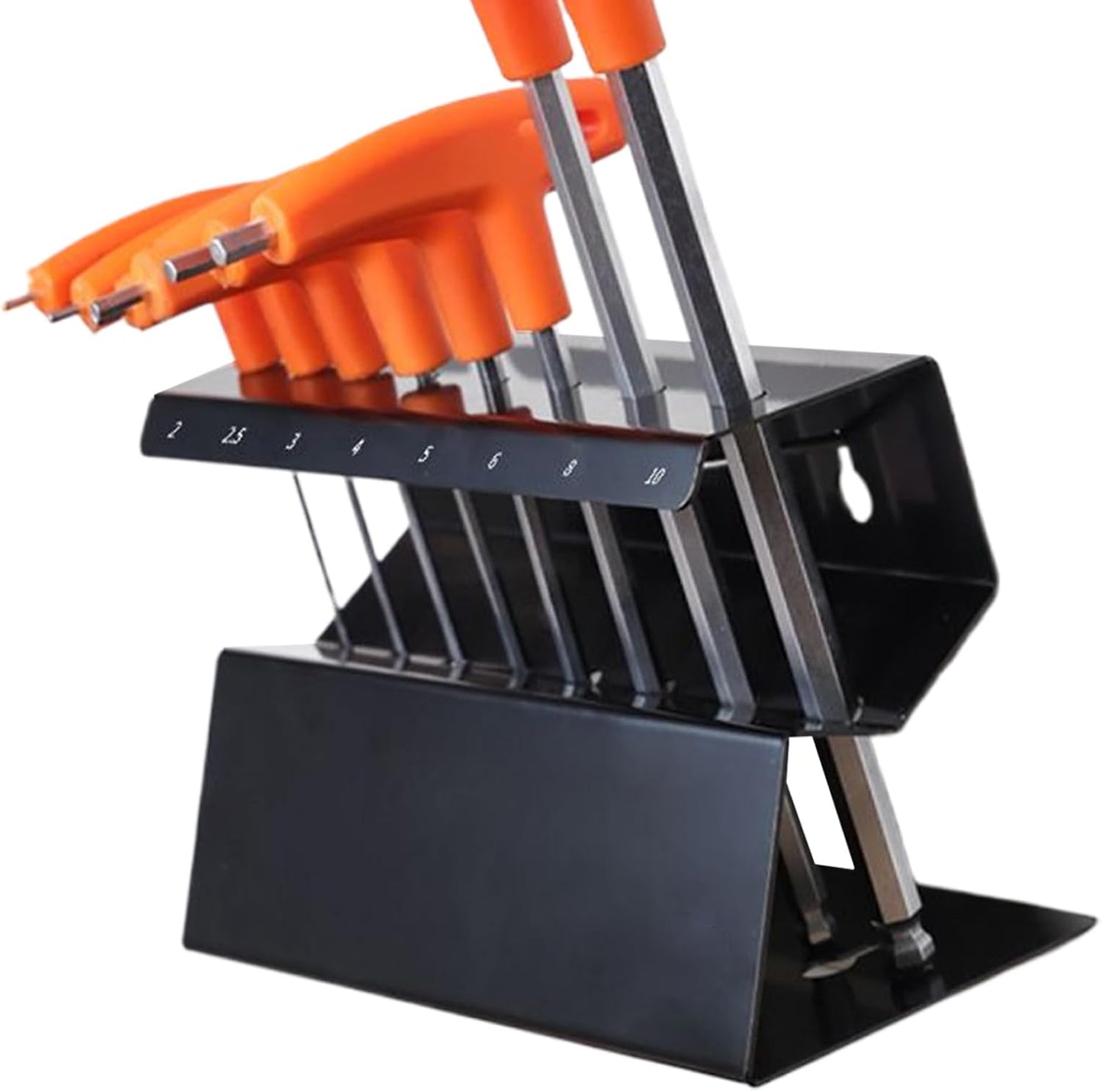  Organistes De Clés - Porte-clés Hexagonale Pour Le Support Mural, Acier Inoxydable Avec Stockage Compact, Porte-outil D'outil D'économie D'espace Pour Atelier, Garage, Réparation De Maison, Salon, 9,4
