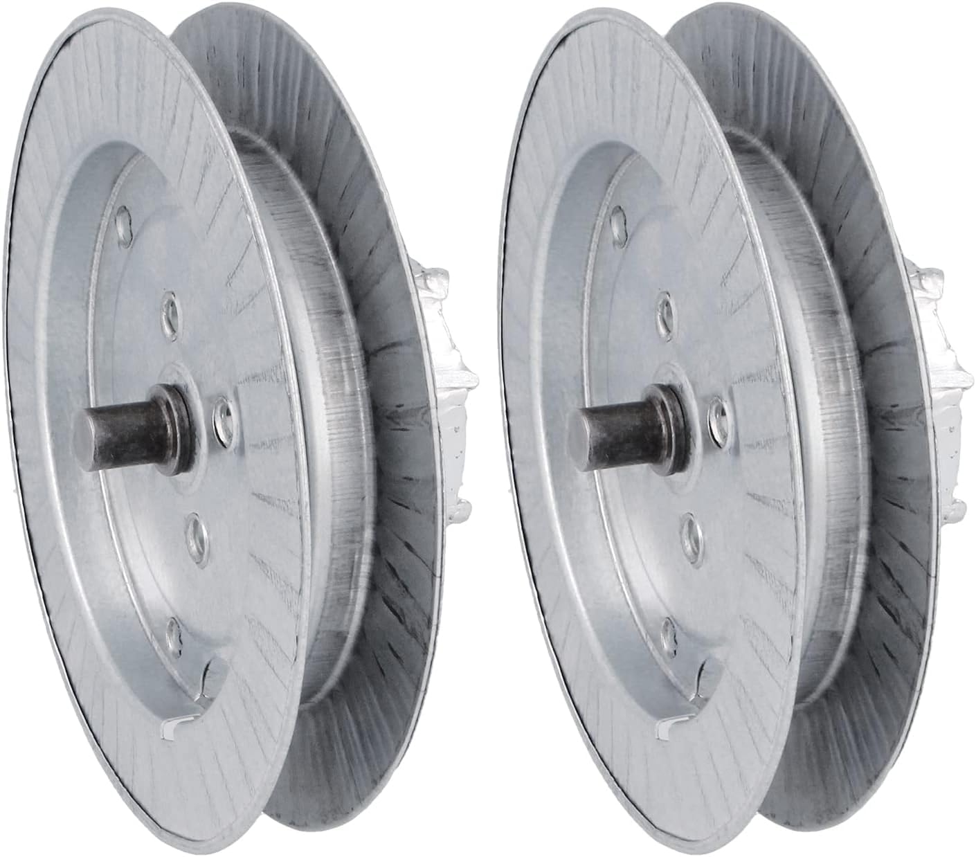  Amig - Poulie à Disque Métallique En Acier Zingué Pour Axes De Volets Roulants, Pour Rubans De 22 Mm, Tubes De 57 Mm Et Axe Frisé De Ø61 Mm, Diamètre Ø180 Mm, Argenté