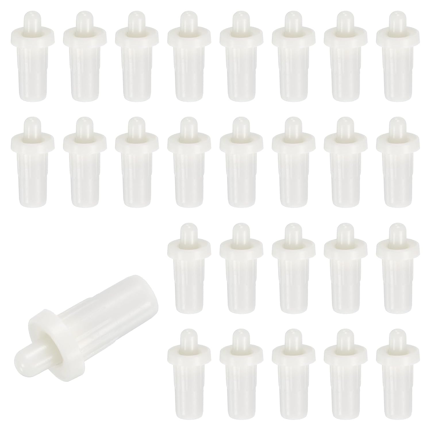  Sourcing Map Lot De 80 Broches De Réparation De Volet En Plastique à Ressort Pour Fenêtres Aveugles, Armoires Et Lames Mobiles - 2,4 X 1,1 Cm - Blanc