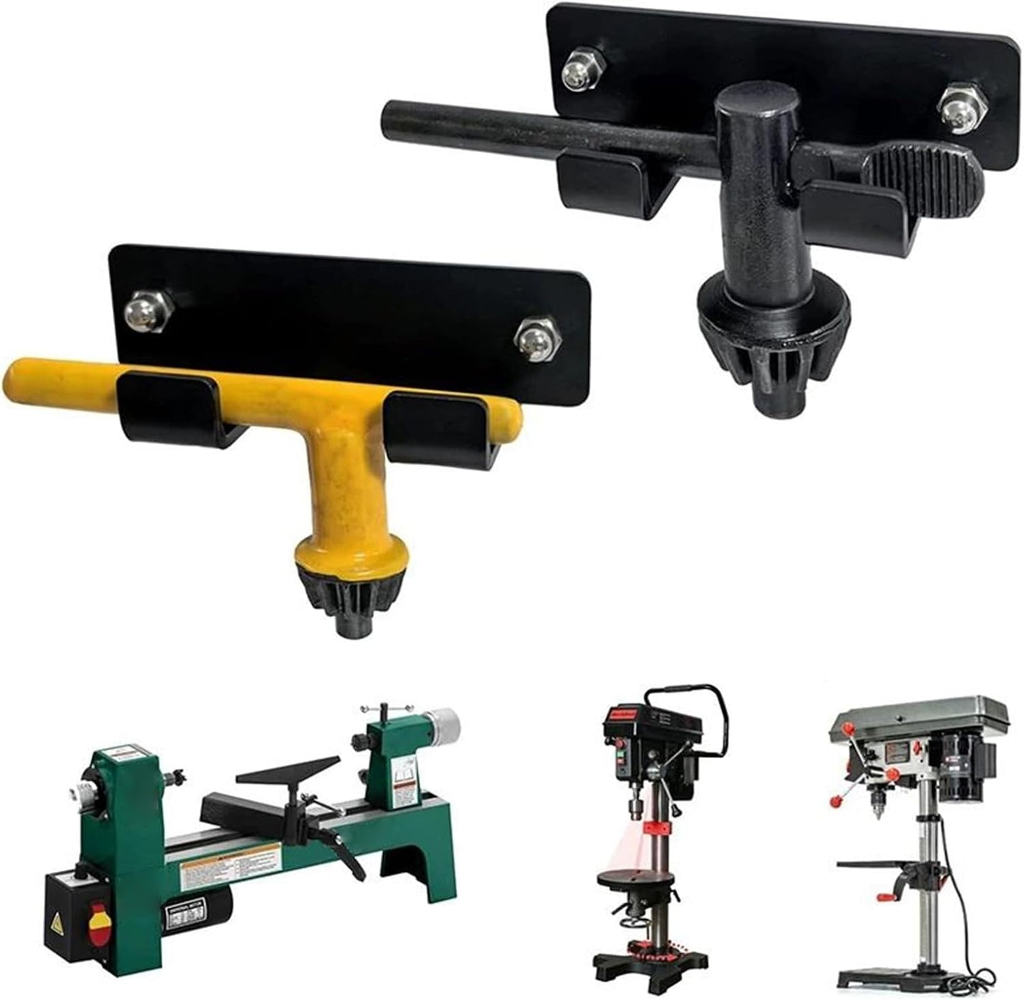  Porte-Clé à Choc Magnétique,2 Pièces Support Métallique Pour Clé De Mandrin Murale | Organisateur D'Outils Pour Tour à Bois Et Atelier