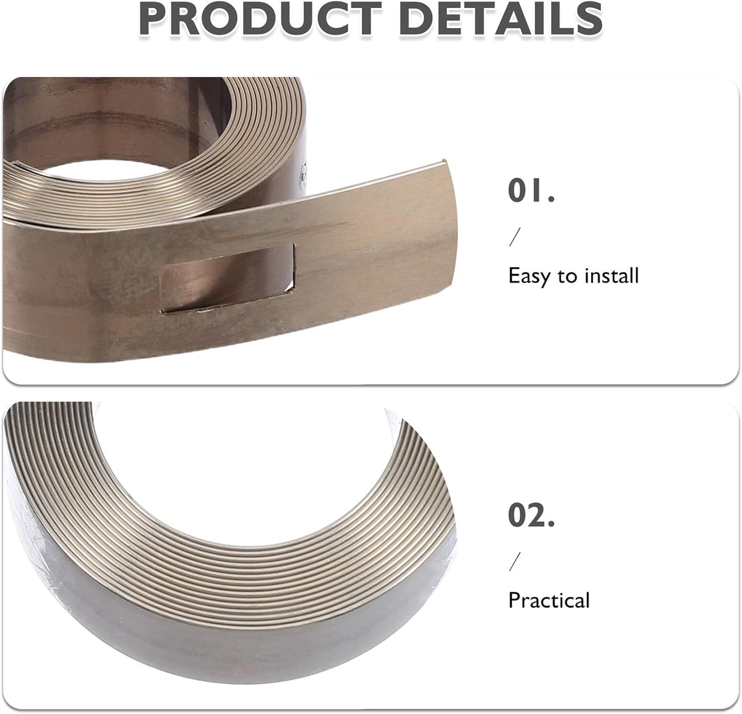  Toyvian Ressort De Tension Plat Pour Store Enrouleur 2 Pièces En Acier Inoxydable Argenté, Résistant La Déformation, Performance De Levage Fluide Pour Fenêtres Et Stores à Domicile