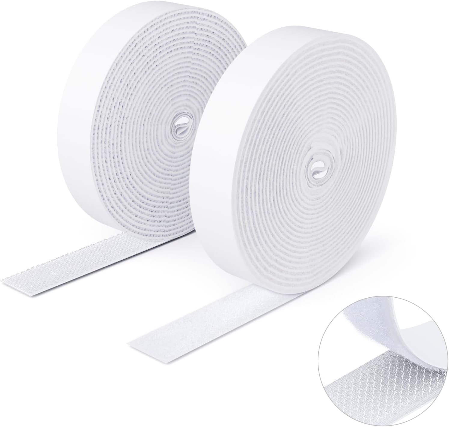  Ruban Adhésif Double Face à Crochets Et à Boucles, 50MM X 5M Ruban Adhésif Autocollant, Bandes Robustes, Ruban à Emboîtement Pour Cadres De Photos, Moustiquaires, Tapis, Bricolage - Noir