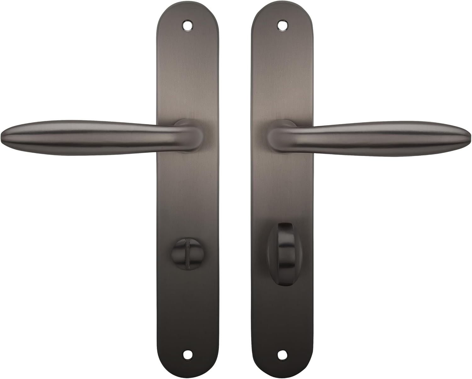  Bricard 984051 Ensemble Poignées Zamak Sur Plaque Esquisse Pour Porte D'Entrée (pour Cylindre Européen), Argent