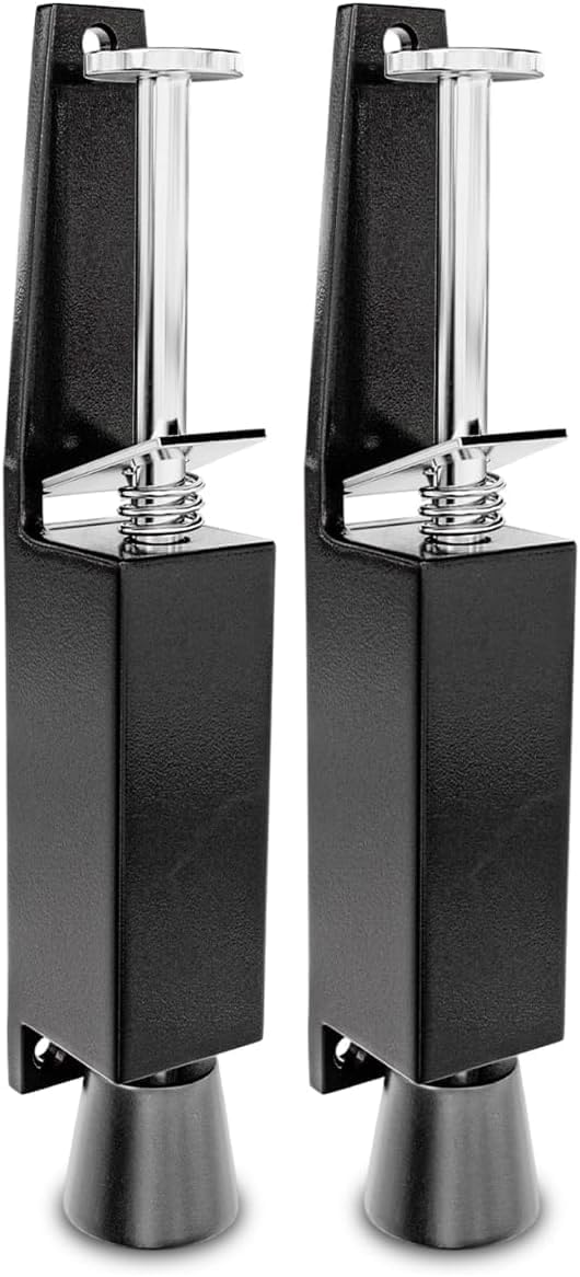  Amig - Retenue De Pied En Caoutchouc Pour Fixer Et Maintenir Les Portes Ouvertes - Dimensions : 165 X 30 Mm - Tour : 28 Mm - Butée Verticale Zamak - Noir - Anti Supports
