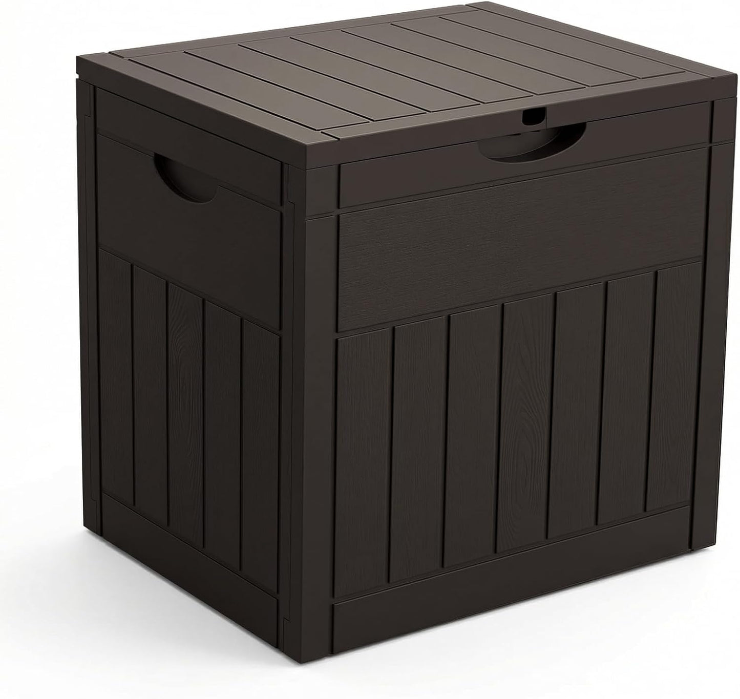  Vounot® Coffre De Rangement Extérieur 126L Boîte De Jardin Étanche Anti UV Couvercle Verrouillable Avec Poignées Encastrées 56 X 43 X 53 Cm Pour Jardin Terrasse Balcon Piscine Effet Polyrotin Noir