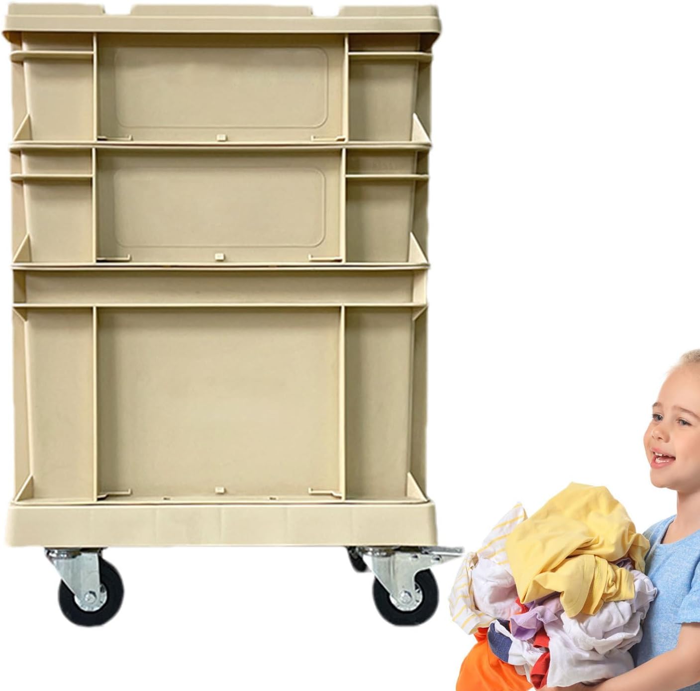  Bac De Rangement À Roues, Grands Conteneurs Empatables à Grande Capacité, Coffre De Rangement D'Extérieur Grand Conteneur à Roues, Pour Maison, Bureau, Extérieur, Camping, Garage, Grenier, Déménagemen