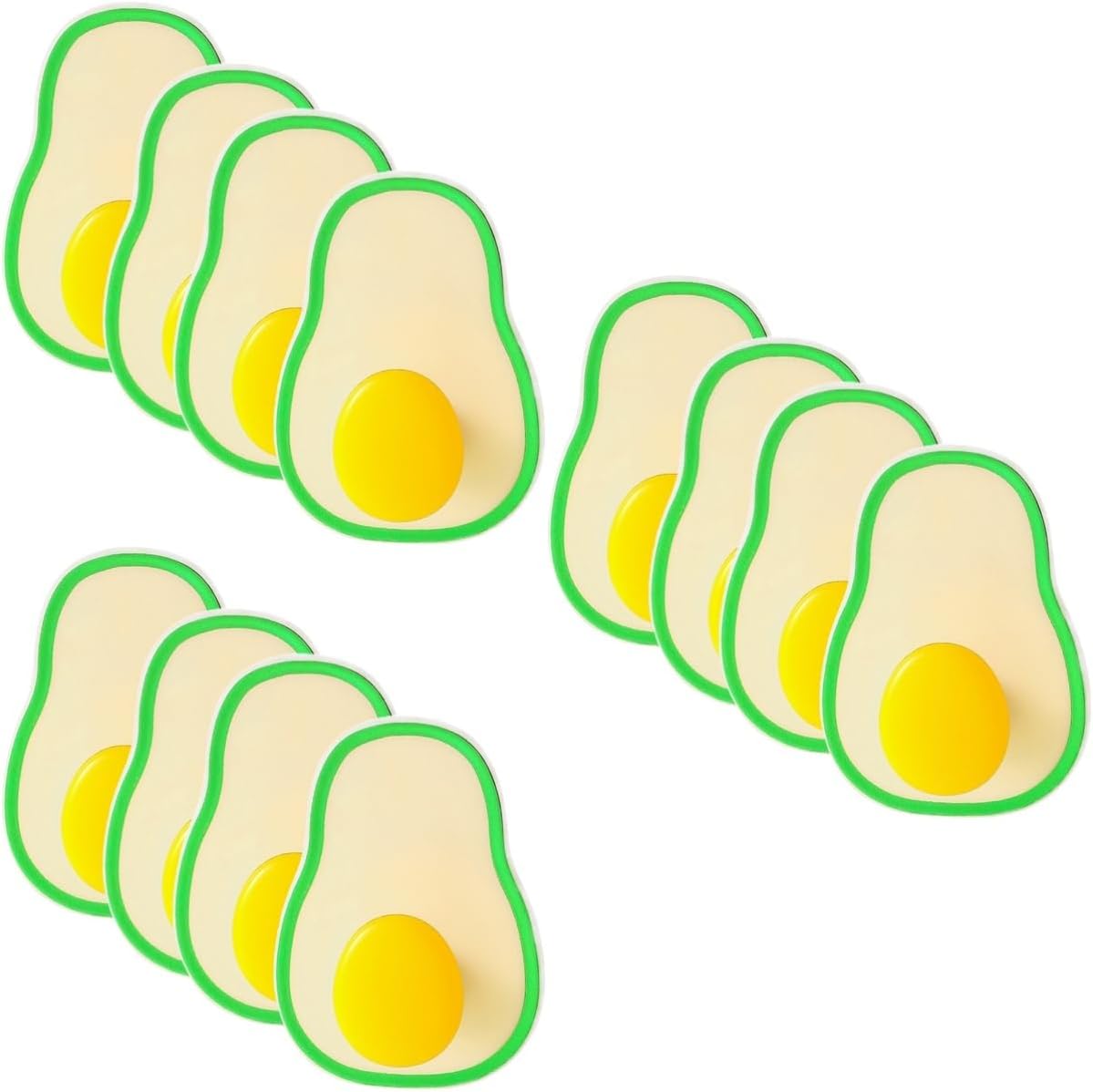  Jojofuny 8pièces Muraux Autocollants Avocat Lot De Adhésifs Pour Salle De Bain Cuisine Et Rangement Sans Perçage Et Facile à Installer