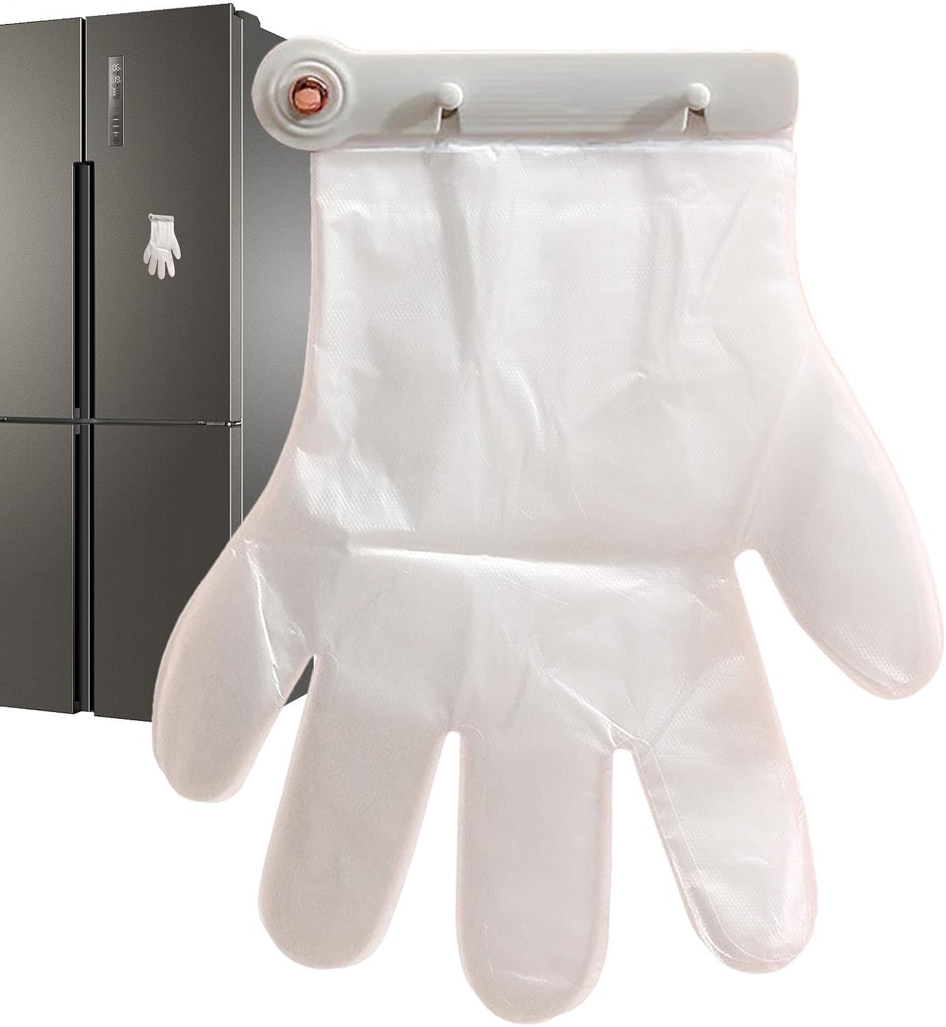  Porte-moufles Pour Fixation Murale | Rangement De Mural Support De Distributeur De Gants Avec 100 Gants - Pour Porte De Salle De Bain Et Réfrigérateur