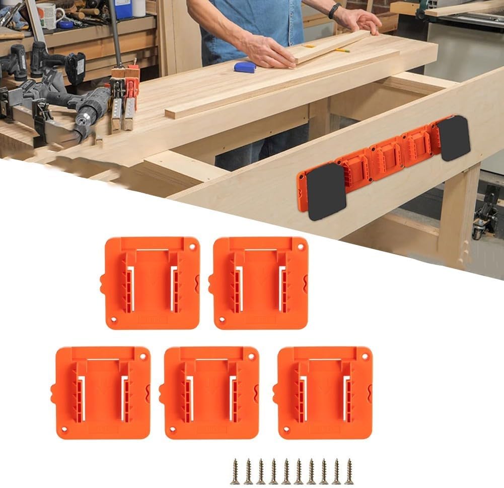  Support De Batterie 20 V Pour Batteries LBXR20 LB20, Support De Rangement Mural Pour Outils électriques, Gain De Place, Atelier, Station De Garage, Jaune (8 Pièces)