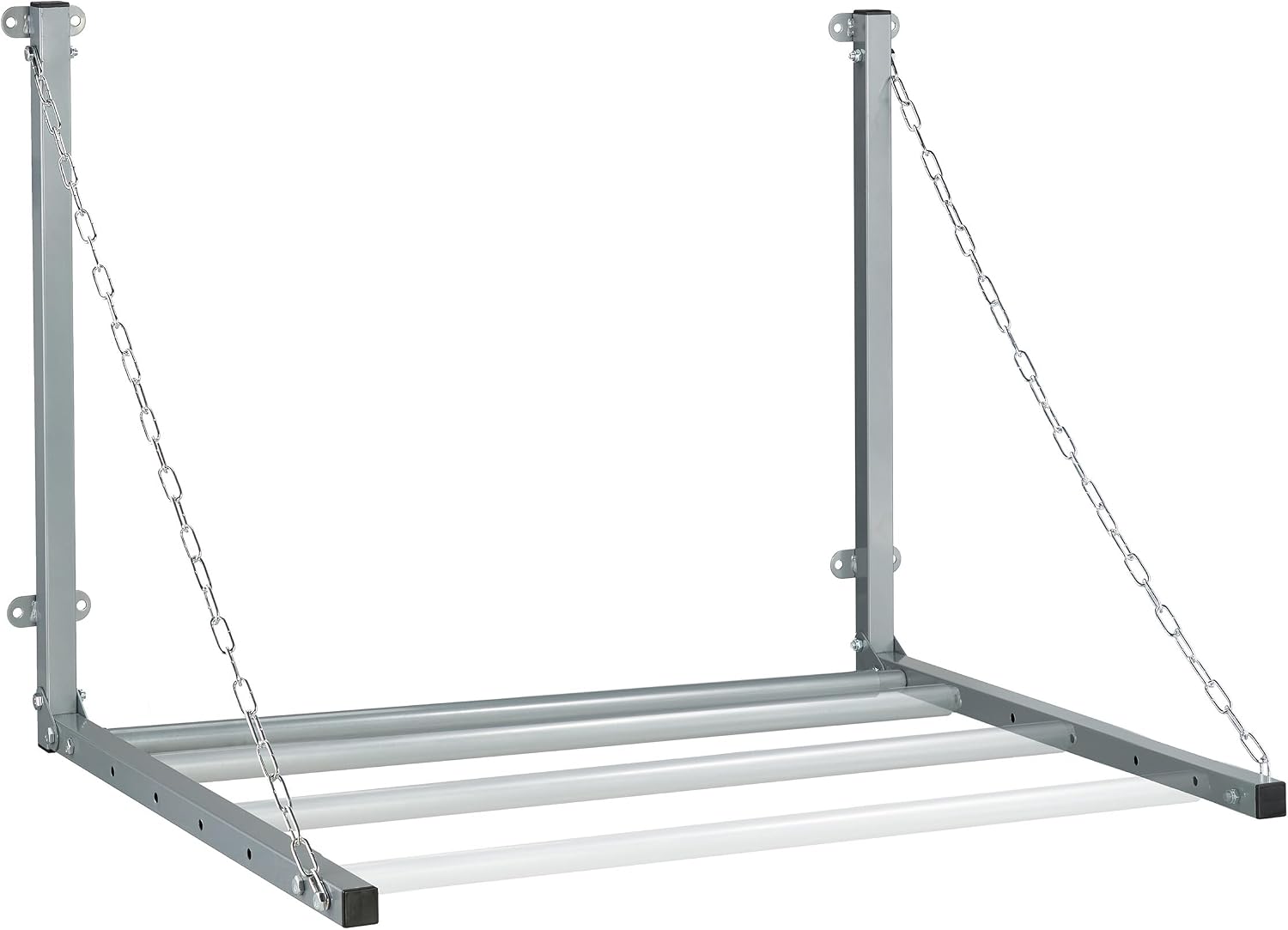  Relaxdays Étagère à Pneus, Télescopique, Support Mural Pour 4 Roues, Rabattable, Jusqu'à 90 Kg, Porte-pneus, Acier, Gris