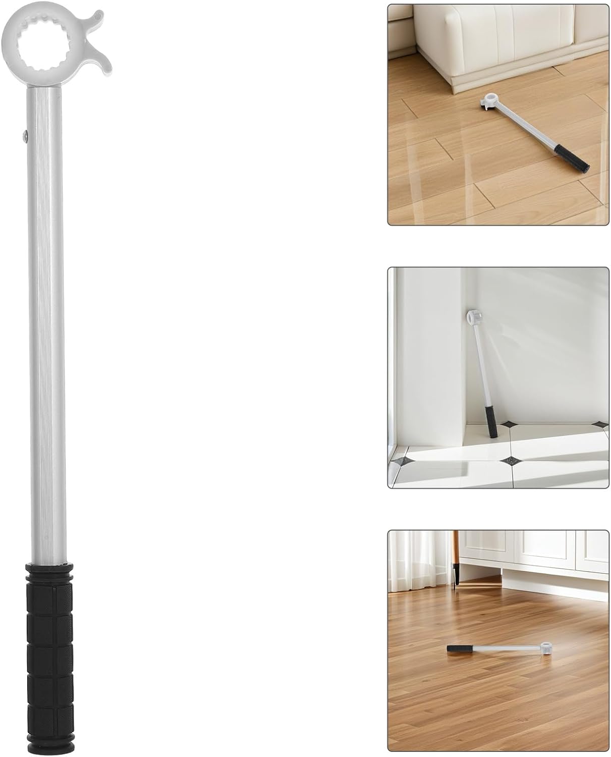  VICASKY Perche D'ouverture De Fenêtre Haute 0,4 M En Alliage D'aluminium Légère Et Robuste, Outil De Poussée-Traction Pour Stores Et Fenêtres De Toit, Usage Intérieur Et Extérieur,