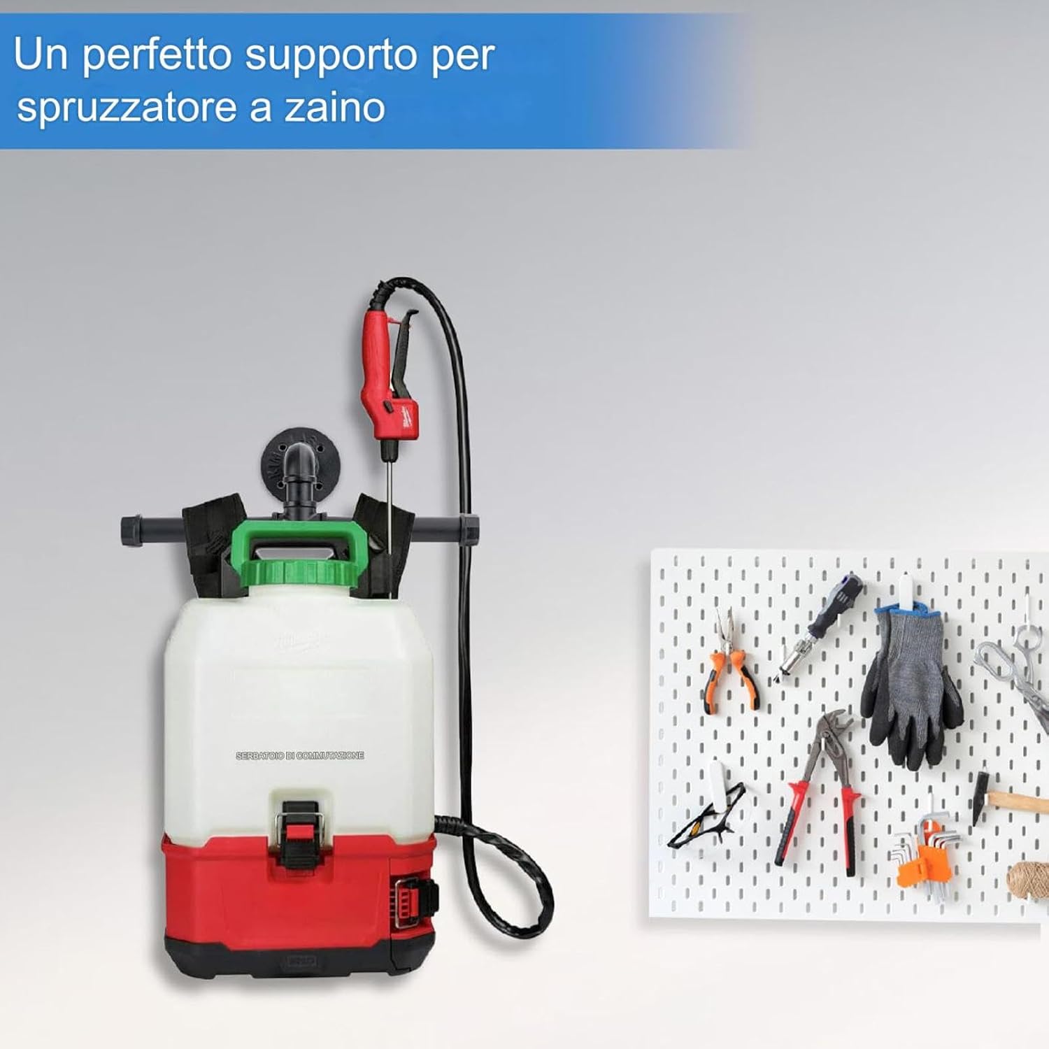  Rack D'équipement Industriel : Organisateur Mural Robuste, Boîte à Outils Polyvalente, Y Compris Pulvérisateurs, Souffleurs Et Tuyaux, Support De Garage Renforcé Offrant Un Espace De Lavage