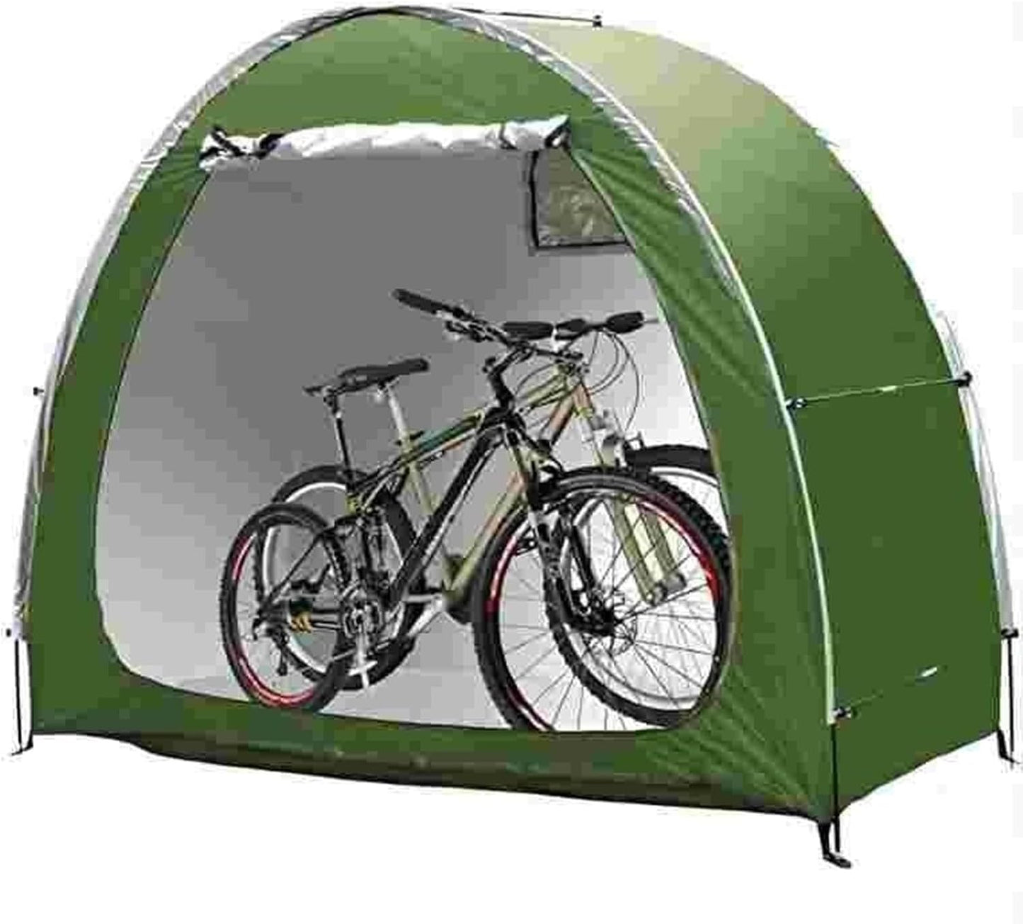 GENERIC Abri De Jardin Imperméable Pour 2 Vélos - Tente De Rangement Extérieure Avec Fenêtres, Idéale Pour Les Motos, Les Outils De Jardin, Les Jouets Et Les Tondeuses à Gazon - Durable Et Résistant