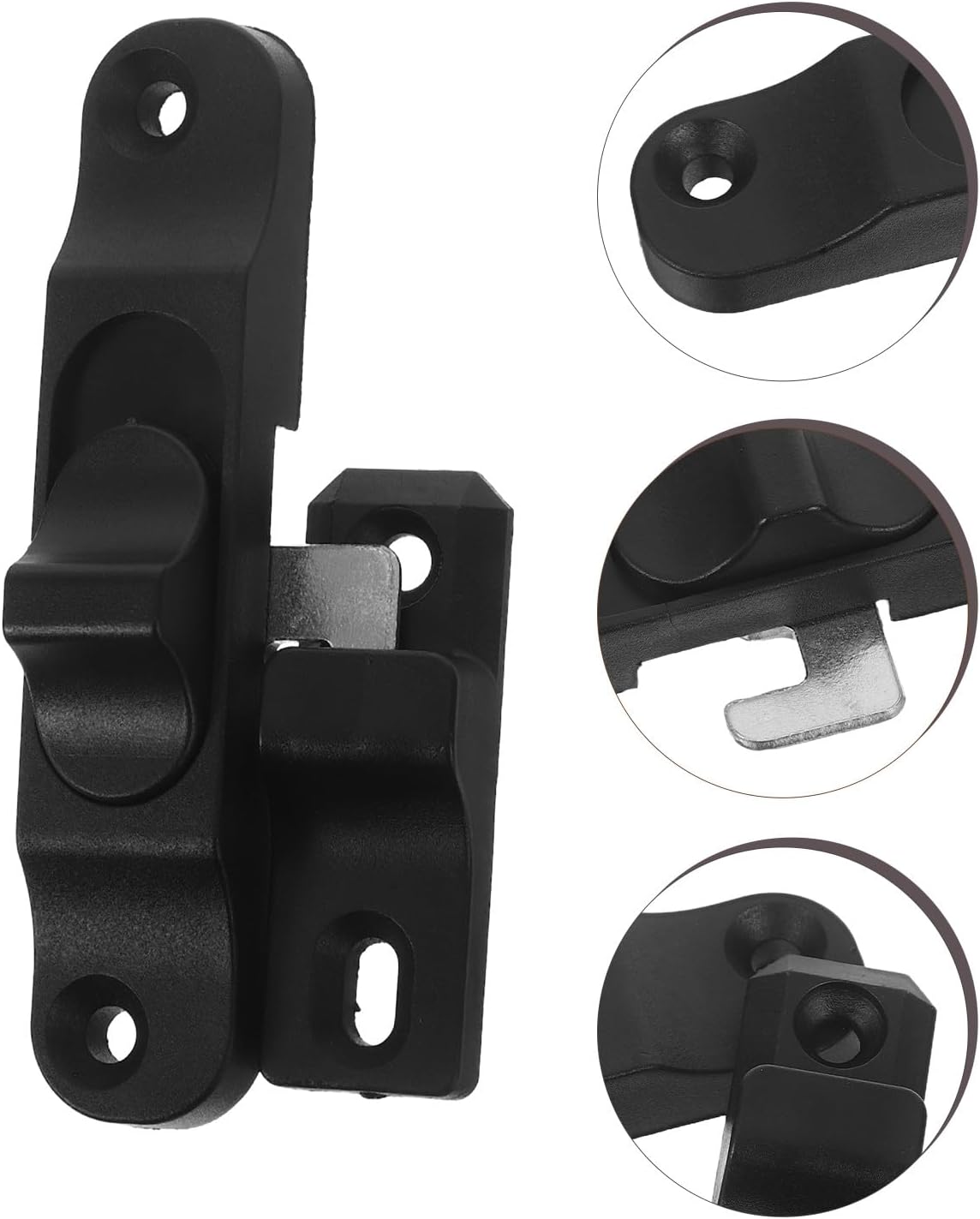  Jojofuny Verrou De Sécurité Pour Fenêtres Coulissantes Avec Réglage D'ouverture, Loquet Ajustable En Abs Et Acier, Pour Portes Moustiquaires Et Protection Maison Patio
