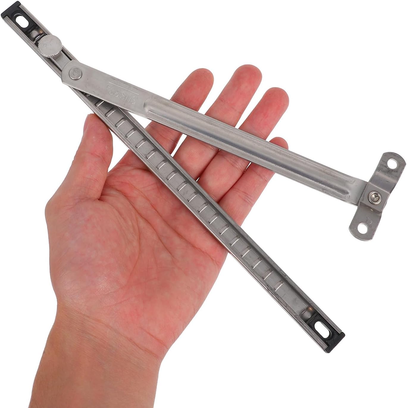  Barre Et Design Sans Perçage En Acier Argenté De Limitation De Fenêtre Adaptateur Charnière Compatibilité Polyvalente Pour Fenêtre à Battant Pour Sécurité Familiale