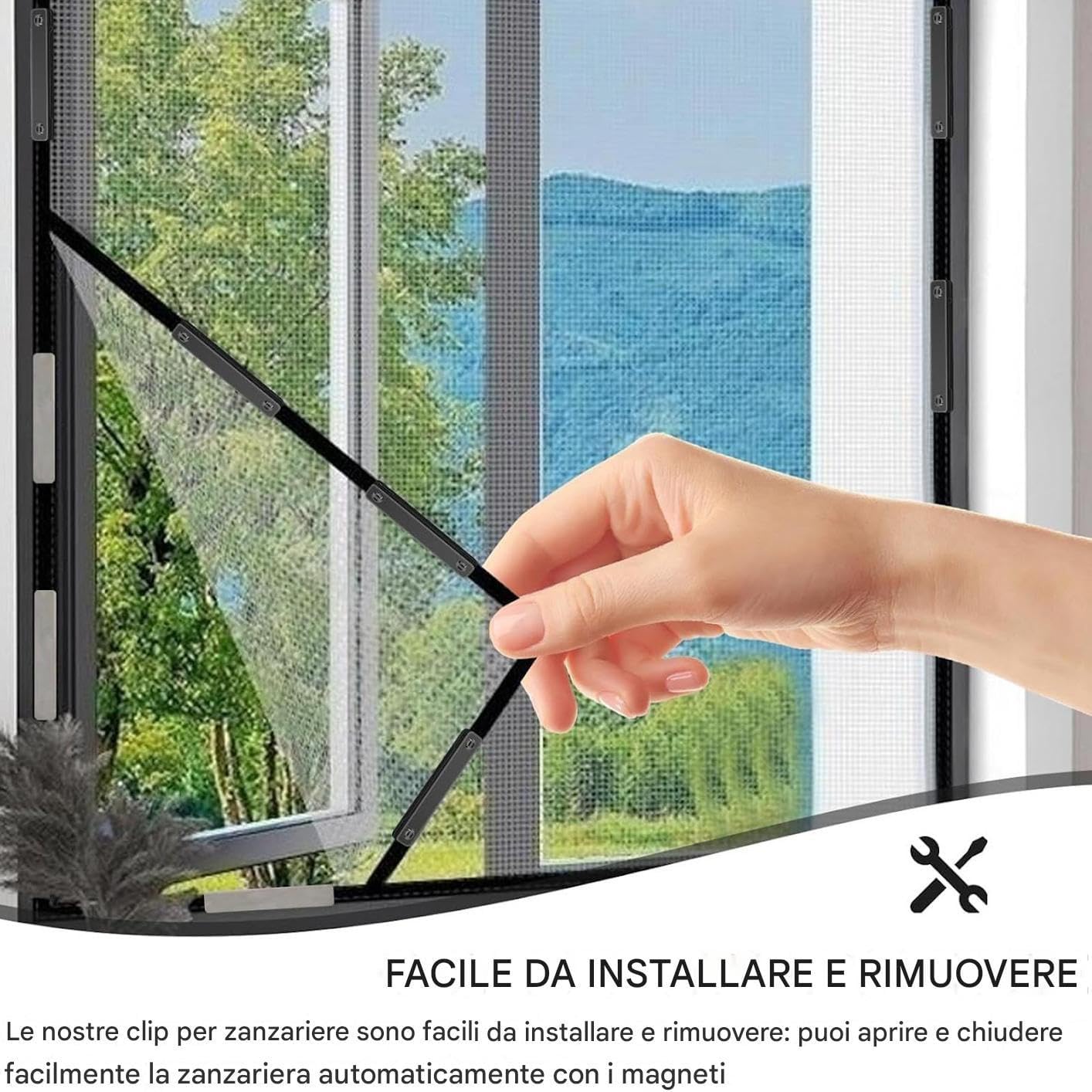Genérico Fermeture Magnétique Pour Rideaux | 12 Pièces Autocollants Pour Fermeture Moustiquaire - Quincaillerie Pour Fenêtre De Restaurant école Entrée Maison Bureaux Café