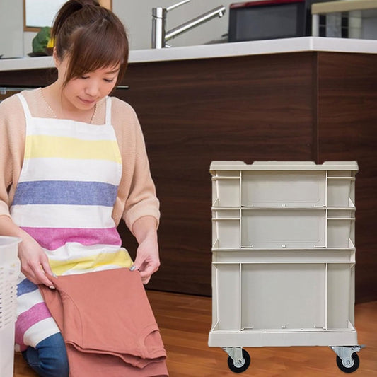 Bac De Rangement À Roues, Grands Conteneurs Empatables à Grande Capacité, Coffre De Rangement D'Extérieur Grand Conteneur à Roues, Pour Maison, Bureau, Extérieur, Camping, Garage, Grenier, Déménagemen