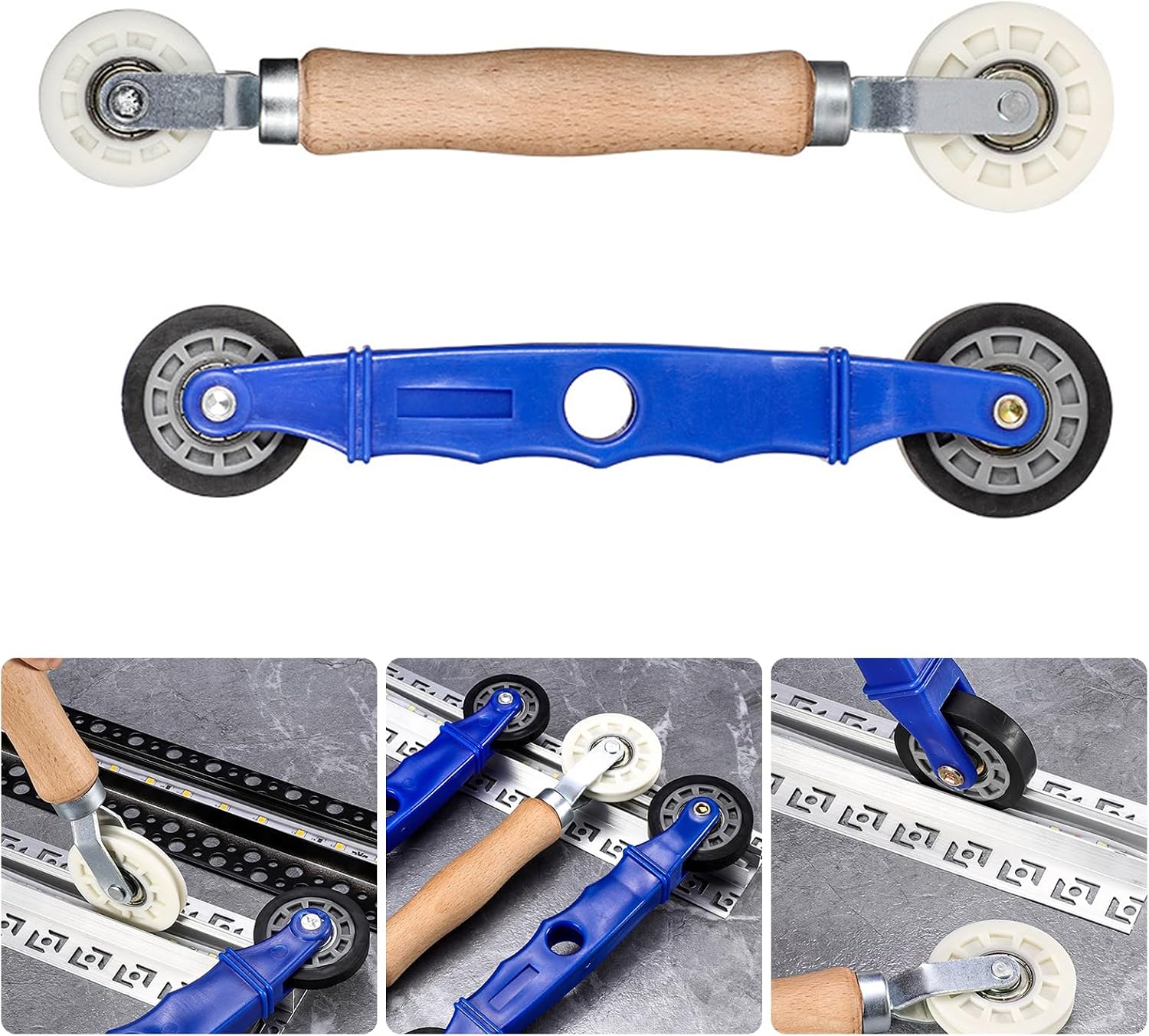  Kit De Réparation D'écran De Fenêtre - Rouleau Cannelé - Outil De Réparation De Bandes LED - Outil De Fixation à Double Tête - Poulie De Pression Professionnelle