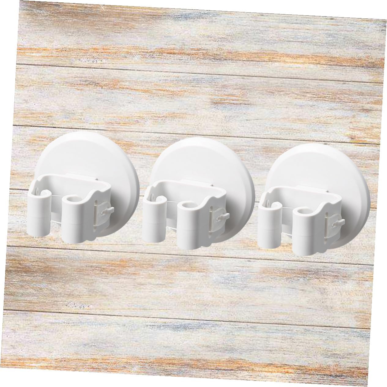  Toyvian Porte-Balai Mural 3 Pièces En ABS, Clips Antidérapants Adhésif Sans Traces, Pour Salle De Bain Et Balcon
