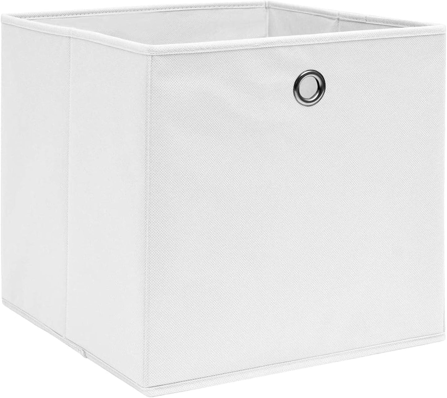 GENERIC Coffre De Rangement, Coffre De Rangement Pour Coussins D'extérieur, Coffres De Rangement D'extérieur Imperméables, 4 Pièces, Tissu Non Tissé, 28 X 28 X 28 Cm, Blanc