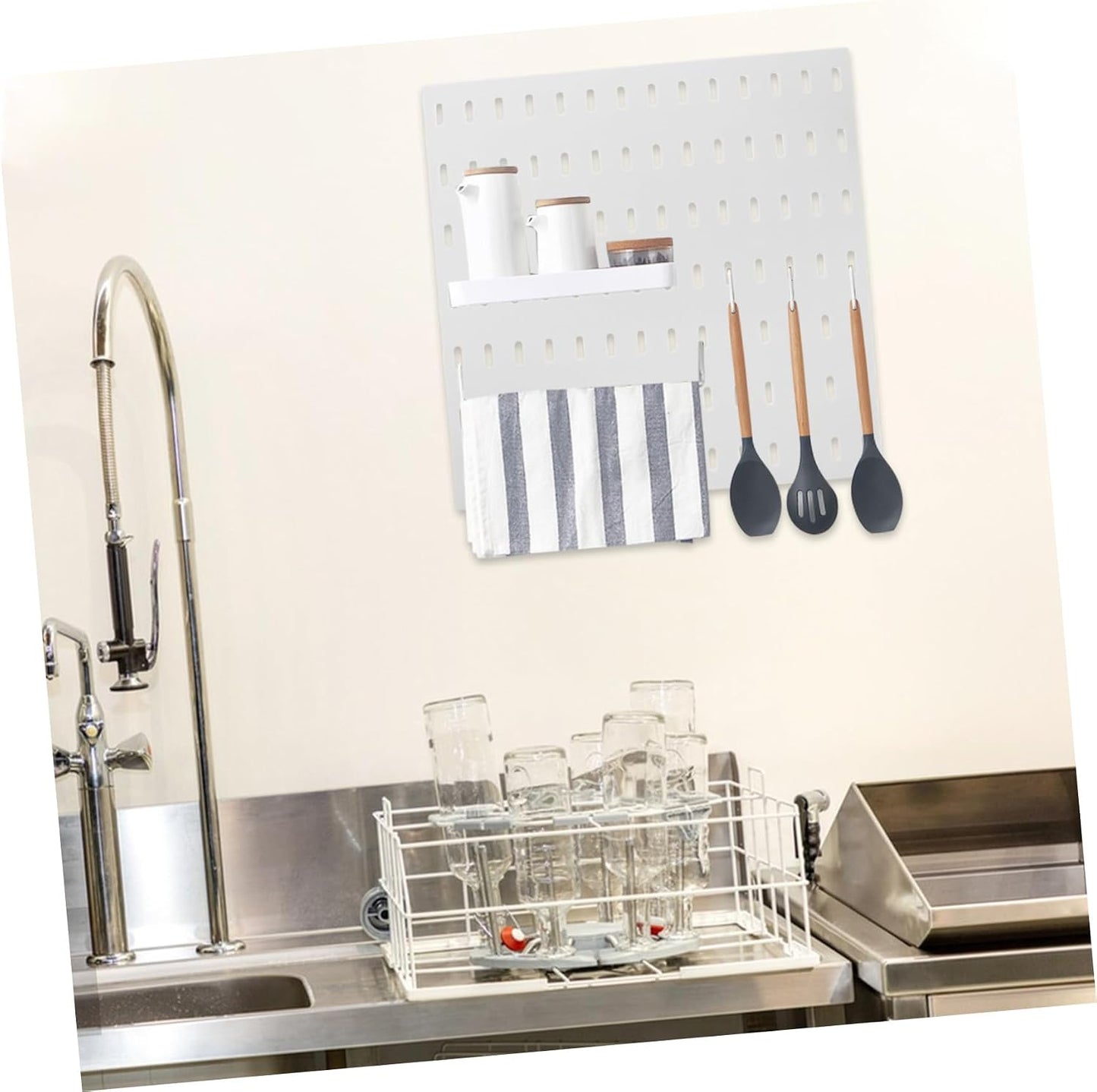  Ciieeo Panneau Perforé Mural Pour Garage Organisateur De Rangement Sans Perçage Conçu Plastique Robuste Pour Outils Divers