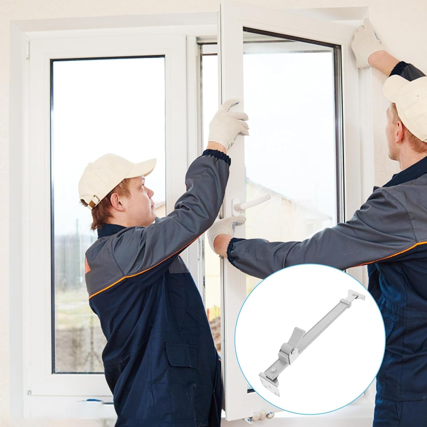  Ciieeo Limiter De Fenêtre à Battants En Alliage D'aluminium Barre Télescopique Réglable Pour Sécurité Et Ventilation Butée De Fenêtre Coulissantes Et Ouvrantes Accessoire De