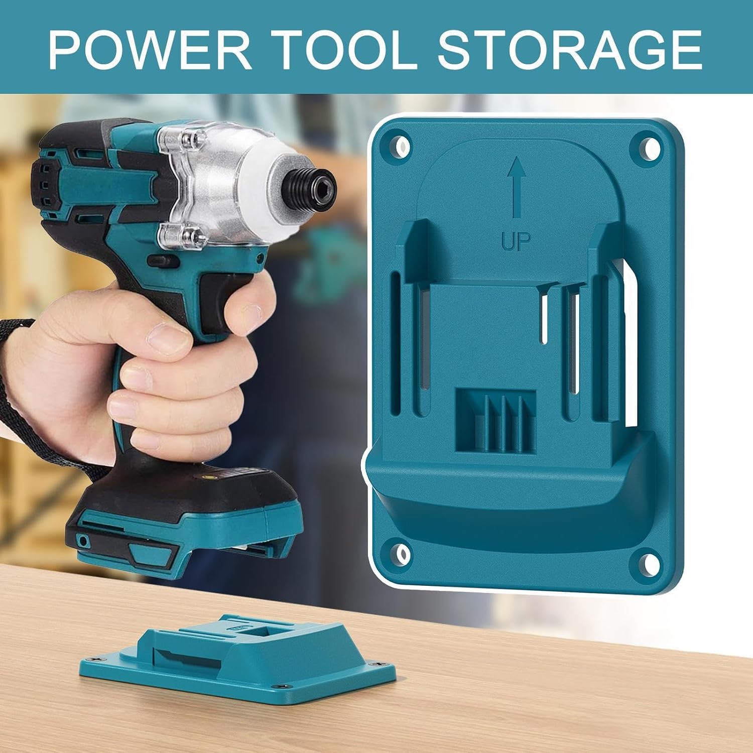  Support De Perceuse – Porte-outils électriques Robuste | Support De Fixation Pour Perceuse électrique, Fixation Murale, Organiseur Pour Outils Sans Fil 18 V 14,4 V | ABS 8,1 X 11,4 Cm | Rangement
