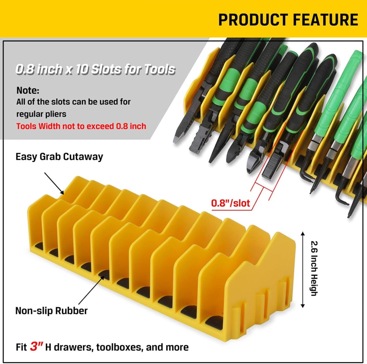  Support De Rangement Pour Pinces, Support De Rangement Pour Pinces - Porte-pinces Et Organisateur De Couteaux,Support De Rangement De Pinces Robuste, Ensemble D'outils, Boîte De Rangement Pour Couteau
